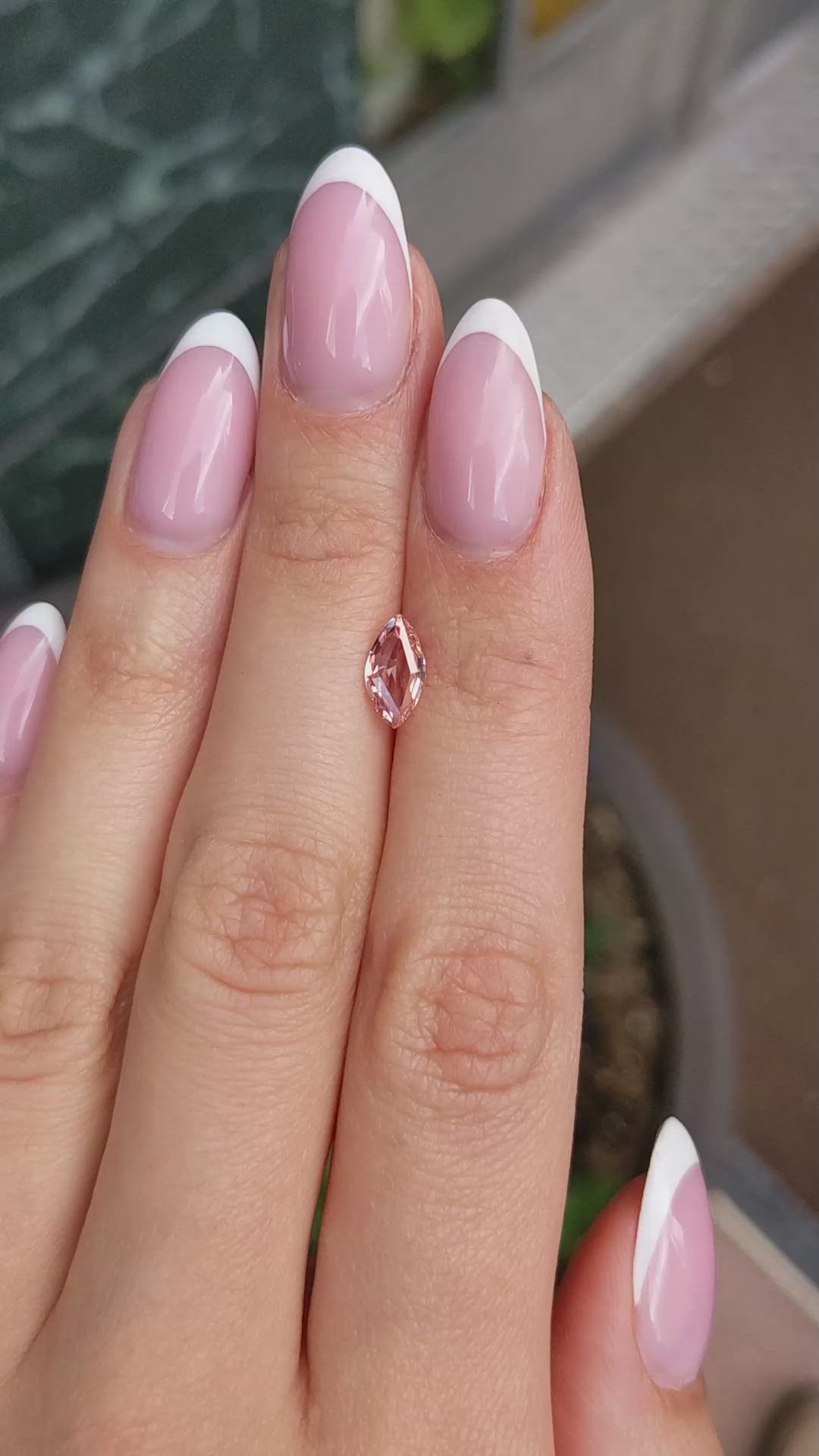 0.99 Ct. Padparadscha Sapphire from Ceylon (Sri Lanka) Size Video