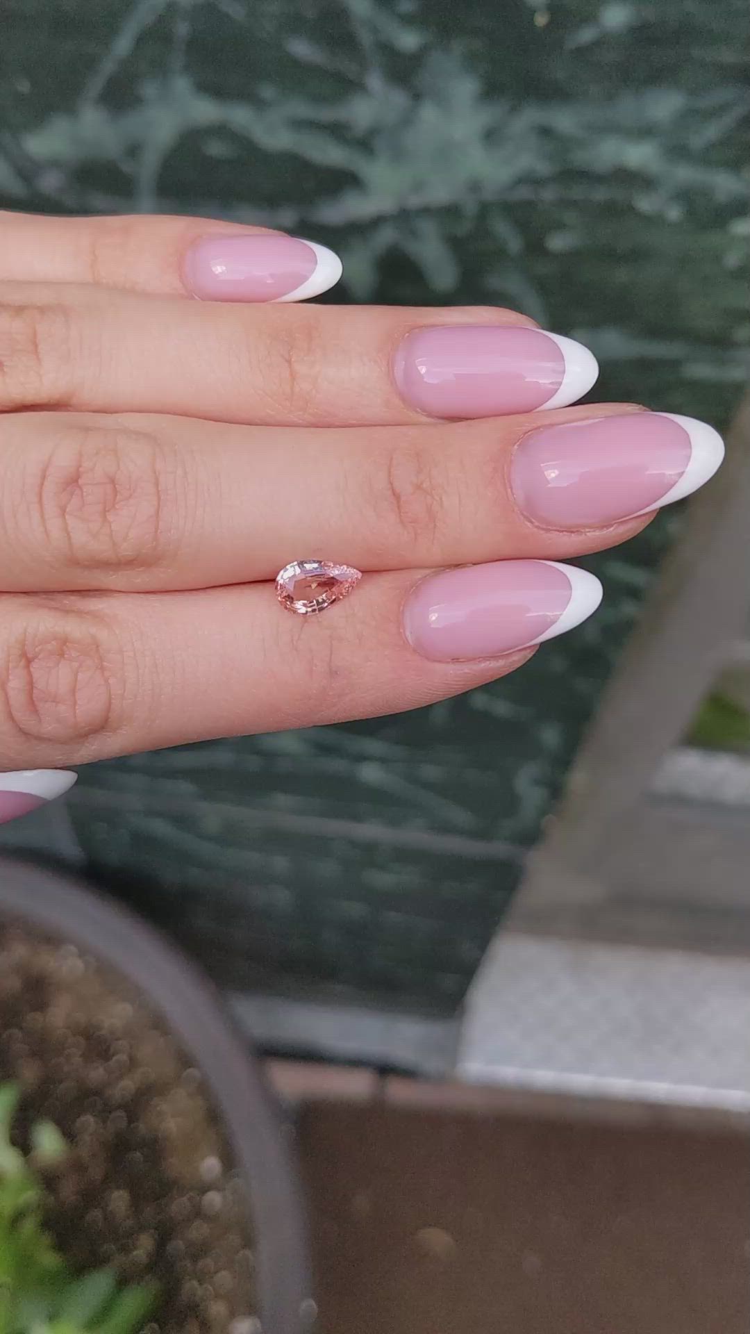 1.08 Ct. Padparadscha Sapphire from Ceylon (Sri Lanka) Size Video