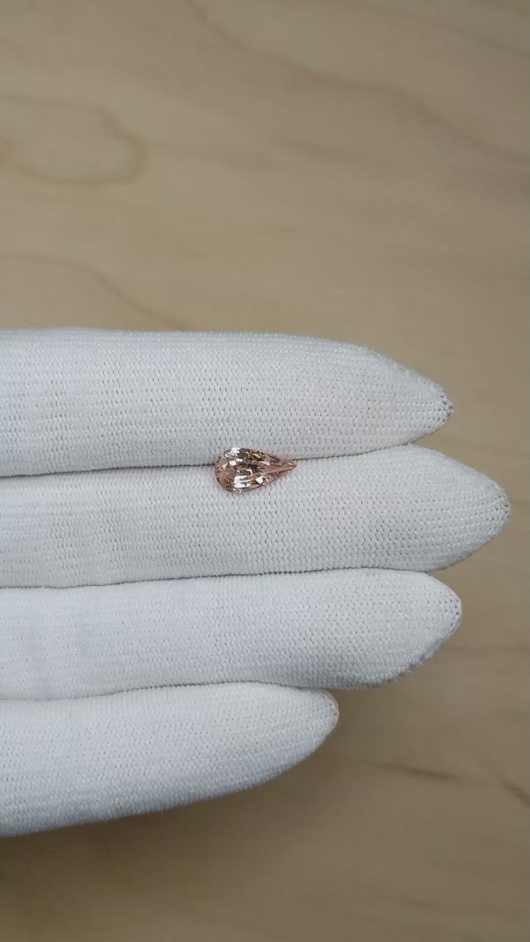 1.72 Ct. Padparadscha Sapphire from Ceylon (Sri Lanka) Size Video