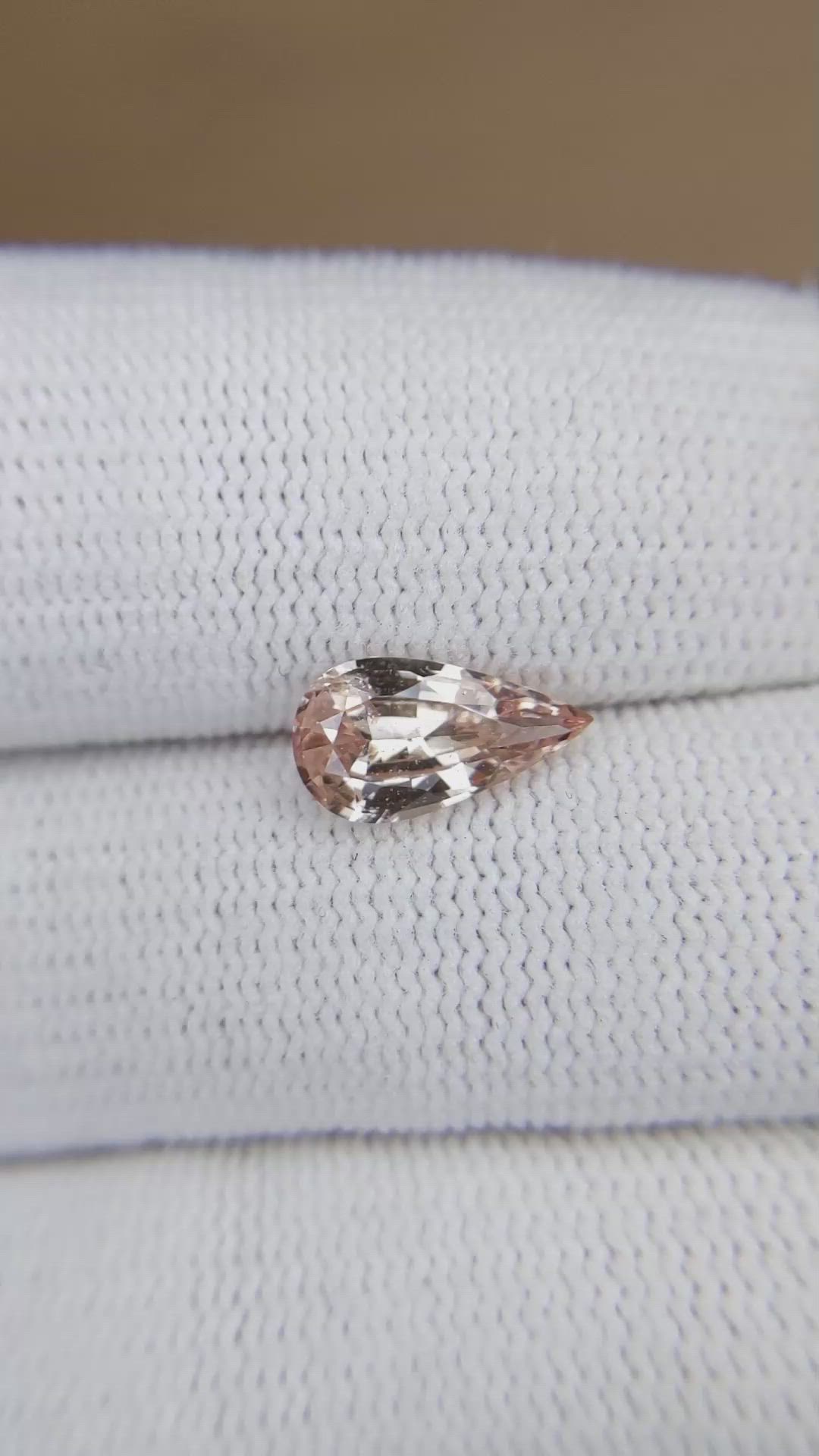 1.72 Ct. Padparadscha Sapphire from Ceylon (Sri Lanka) Size Video