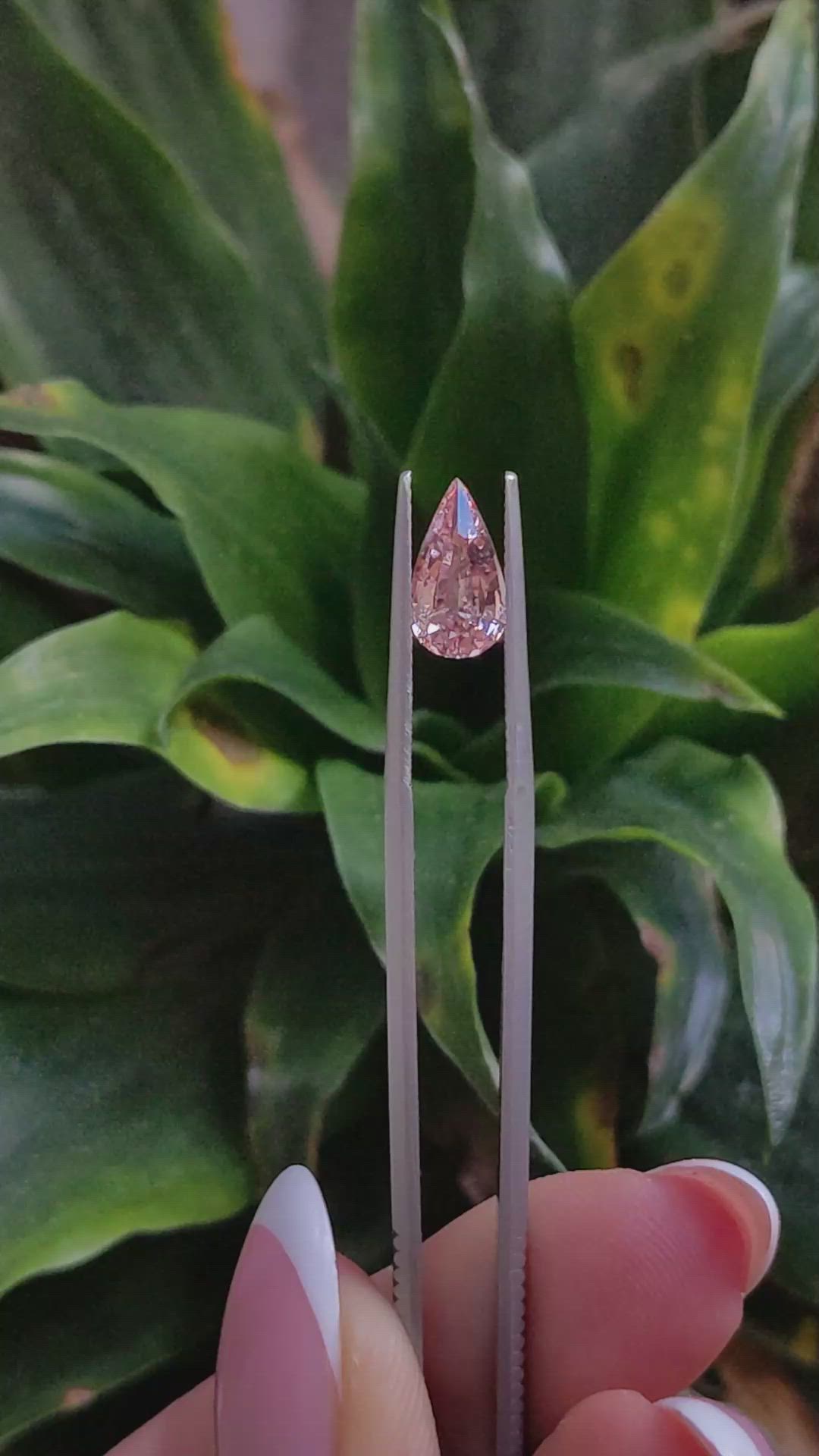 1.72 Ct. Padparadscha Sapphire from Ceylon (Sri Lanka) Size Video