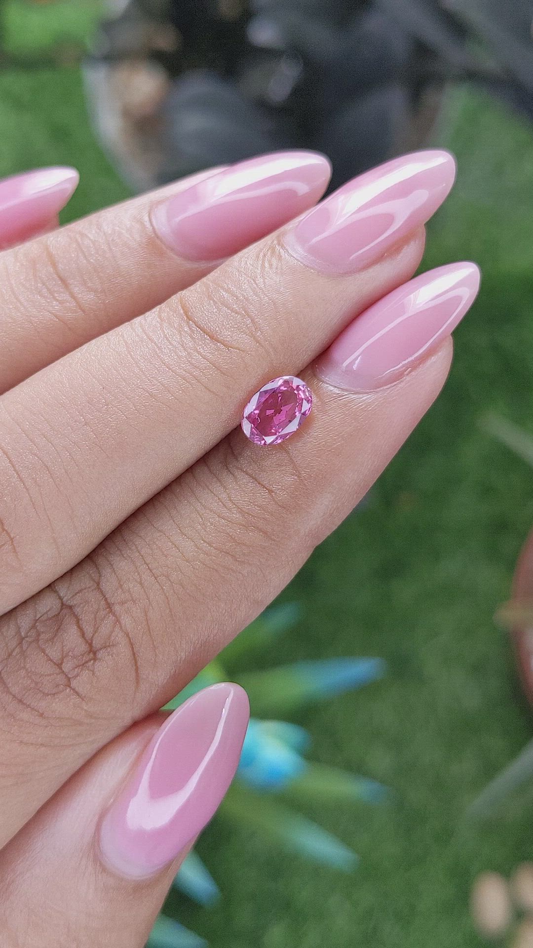 1.02 Ct. Pink Sapphire from Ceylon (Sri Lanka) Size Video