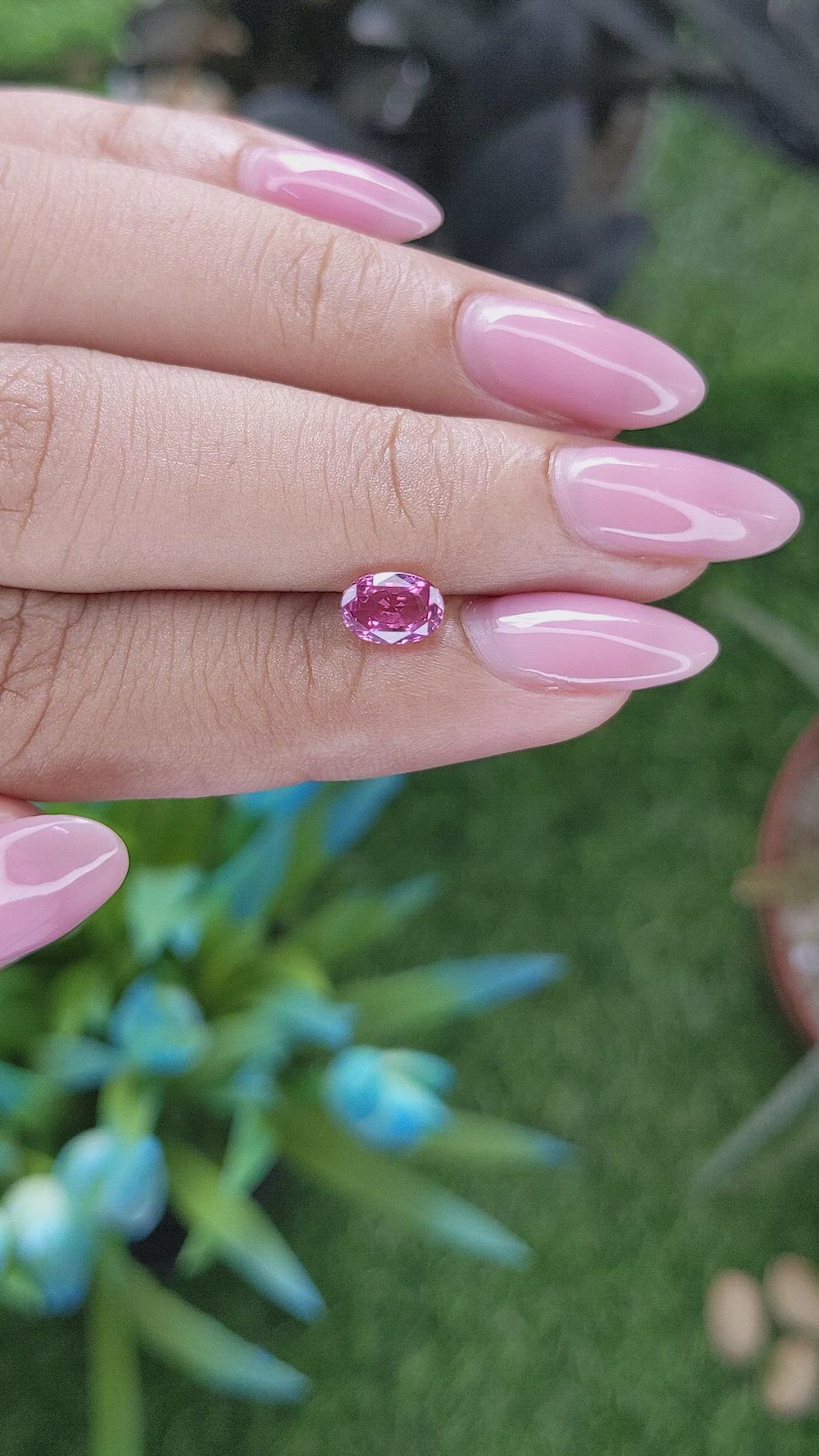 1.02 Ct. Pink Sapphire from Ceylon (Sri Lanka) Size Video