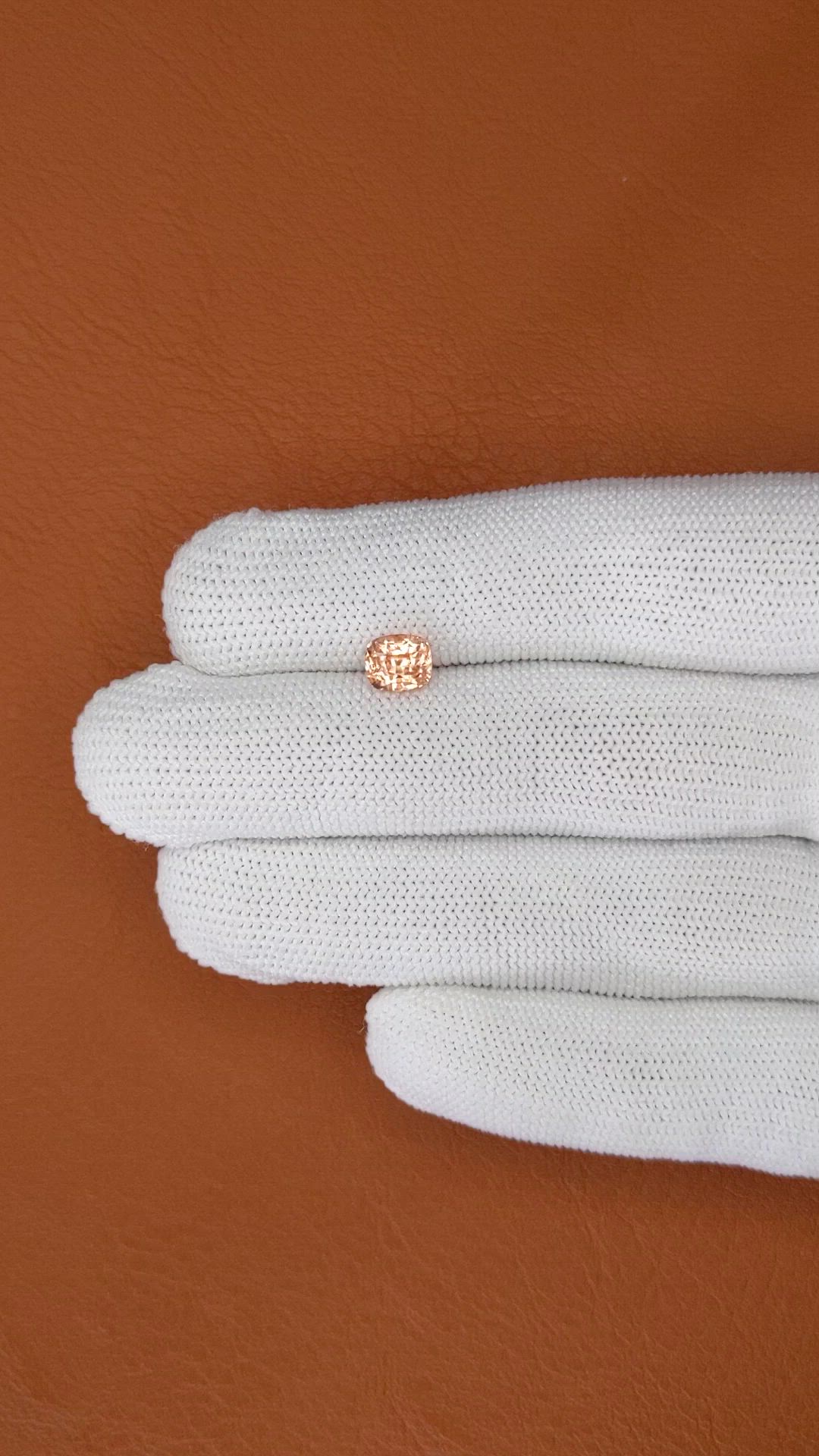 1.67 Ct. Padparadscha Sapphire from Ceylon (Sri Lanka) Size Video