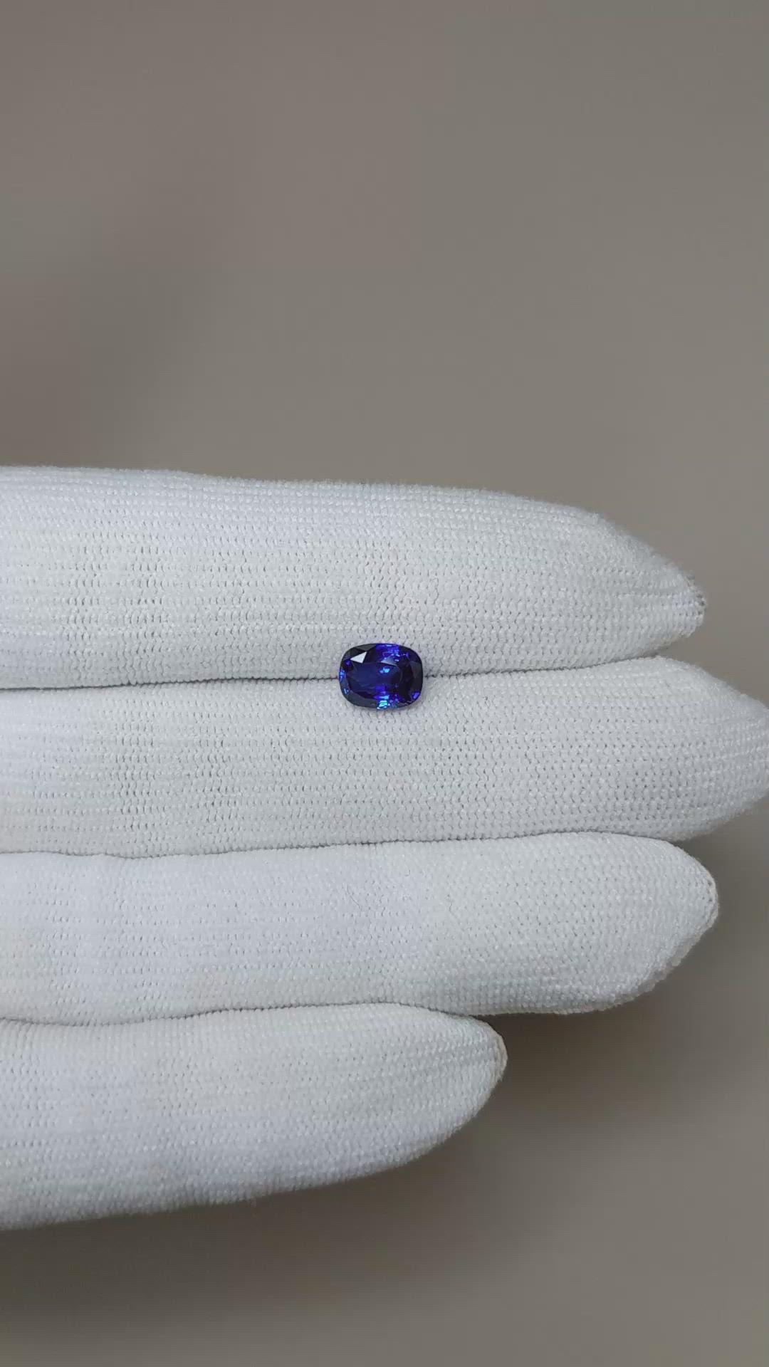2.07 Ct. Blue Sapphire from Ceylon (Sri Lanka) Size Video