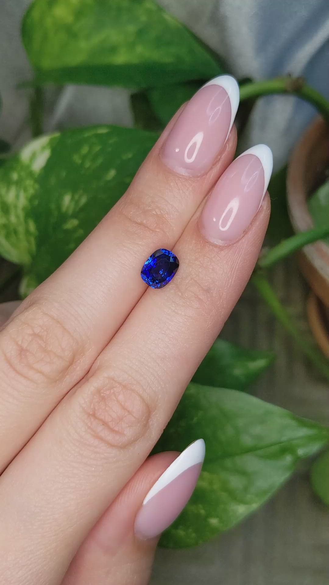 2.07 Ct. Blue Sapphire from Ceylon (Sri Lanka) Size Video