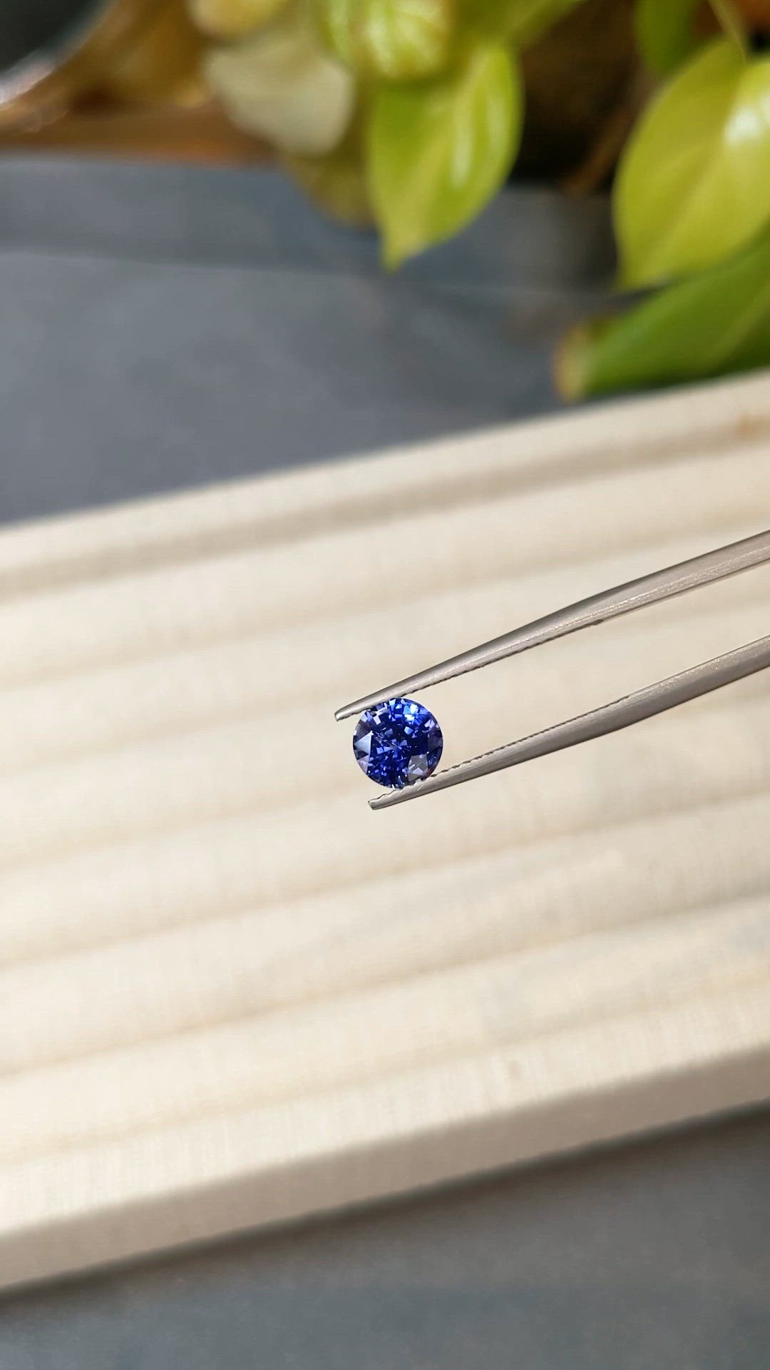 1.44 Ct. Blue Sapphire from Ceylon (Sri Lanka) Size Video