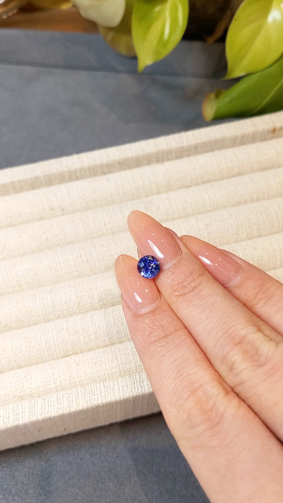 1.44 Ct. Blue Sapphire from Ceylon (Sri Lanka) Size Video