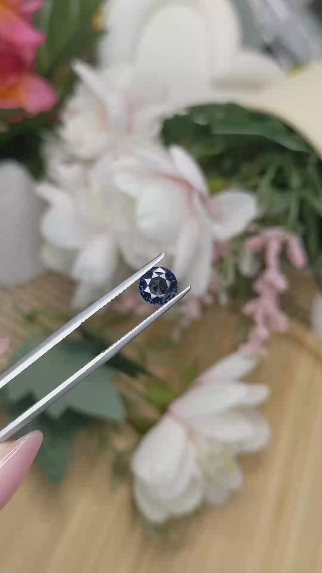 1.43 Ct. Blue Sapphire from Ceylon (Sri Lanka) Size Video