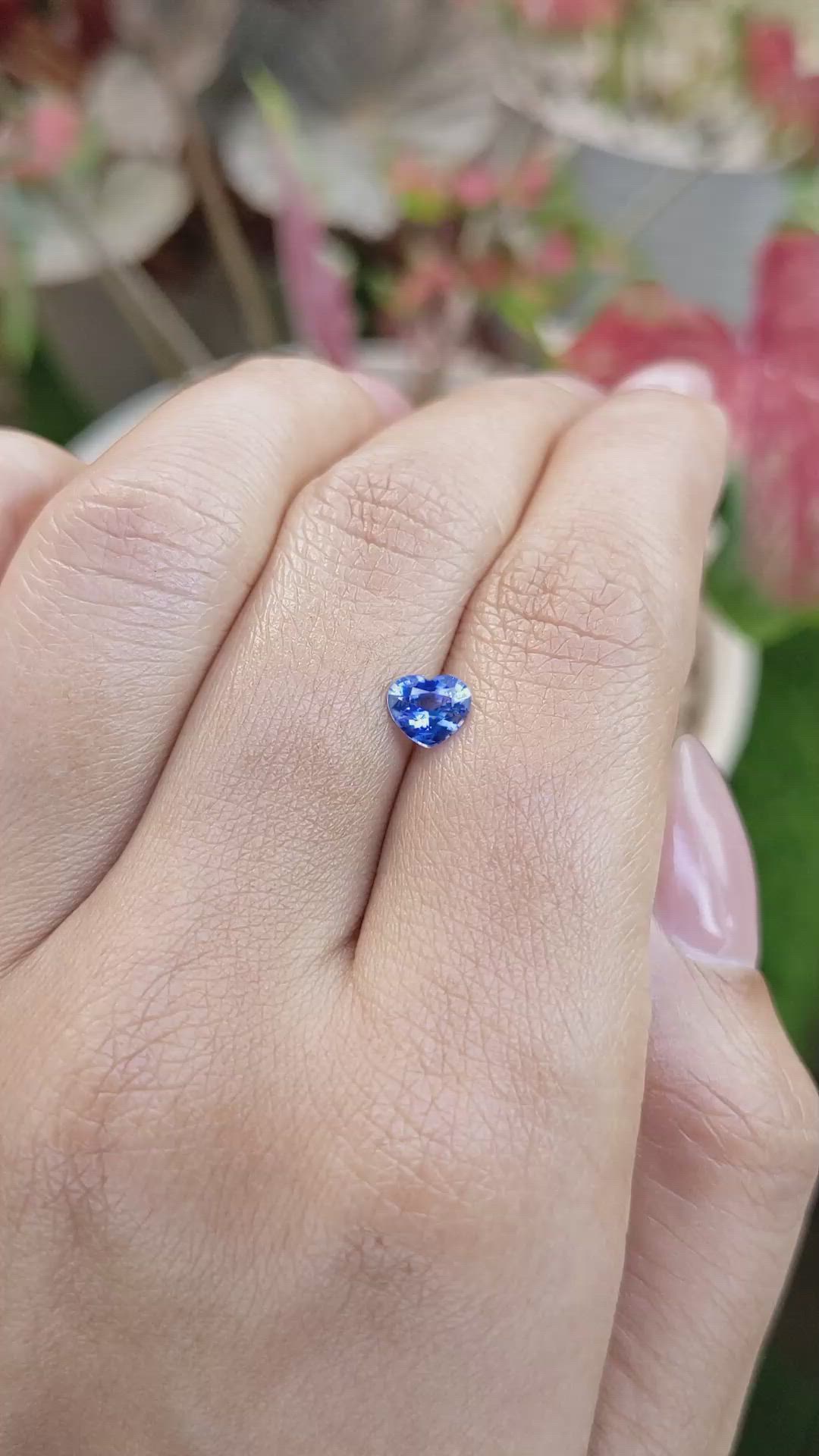 0.57 Ct. Blue Sapphire from Ceylon (Sri Lanka) Size Video