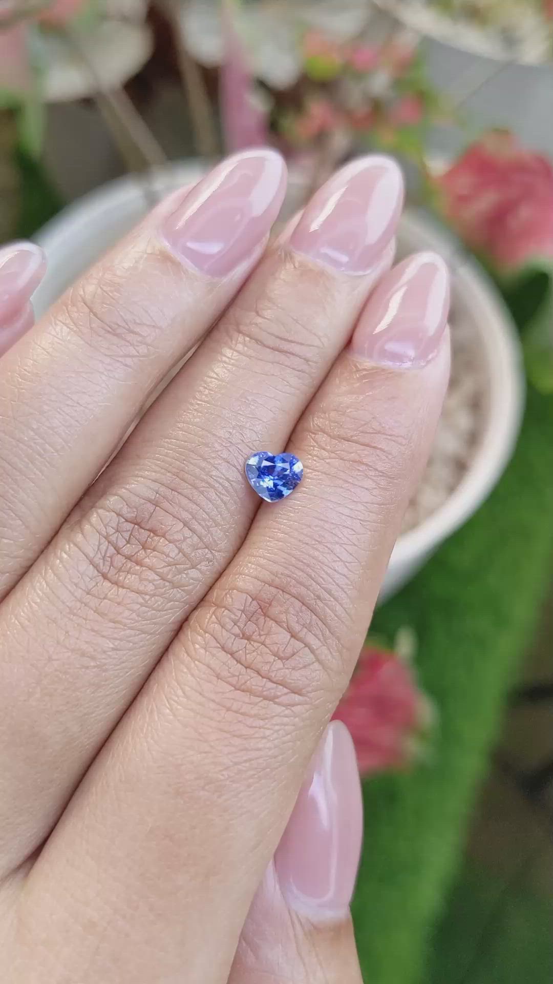0.57 Ct. Blue Sapphire from Ceylon (Sri Lanka) Size Video