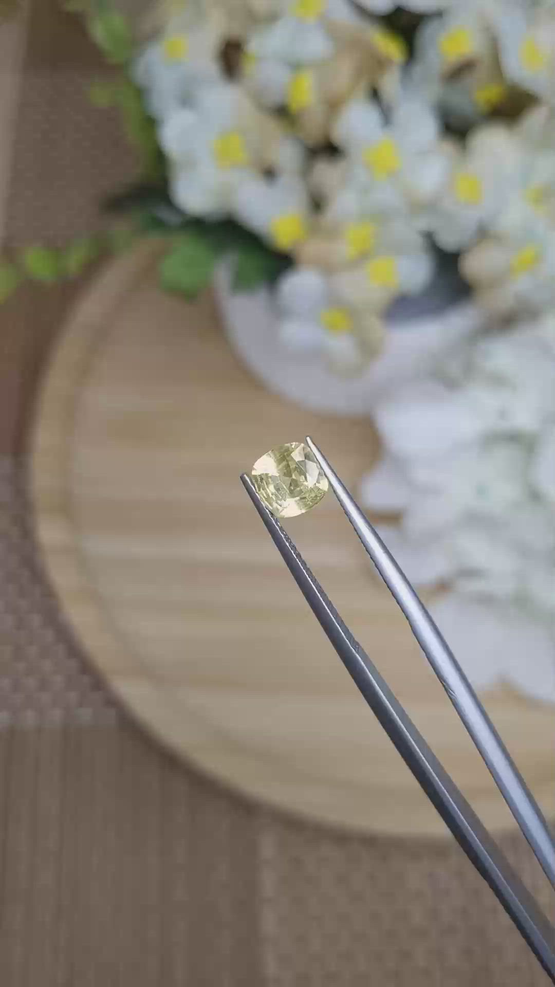 1.09 Ct. Yellow Sapphire from Ceylon (Sri Lanka) Size Video