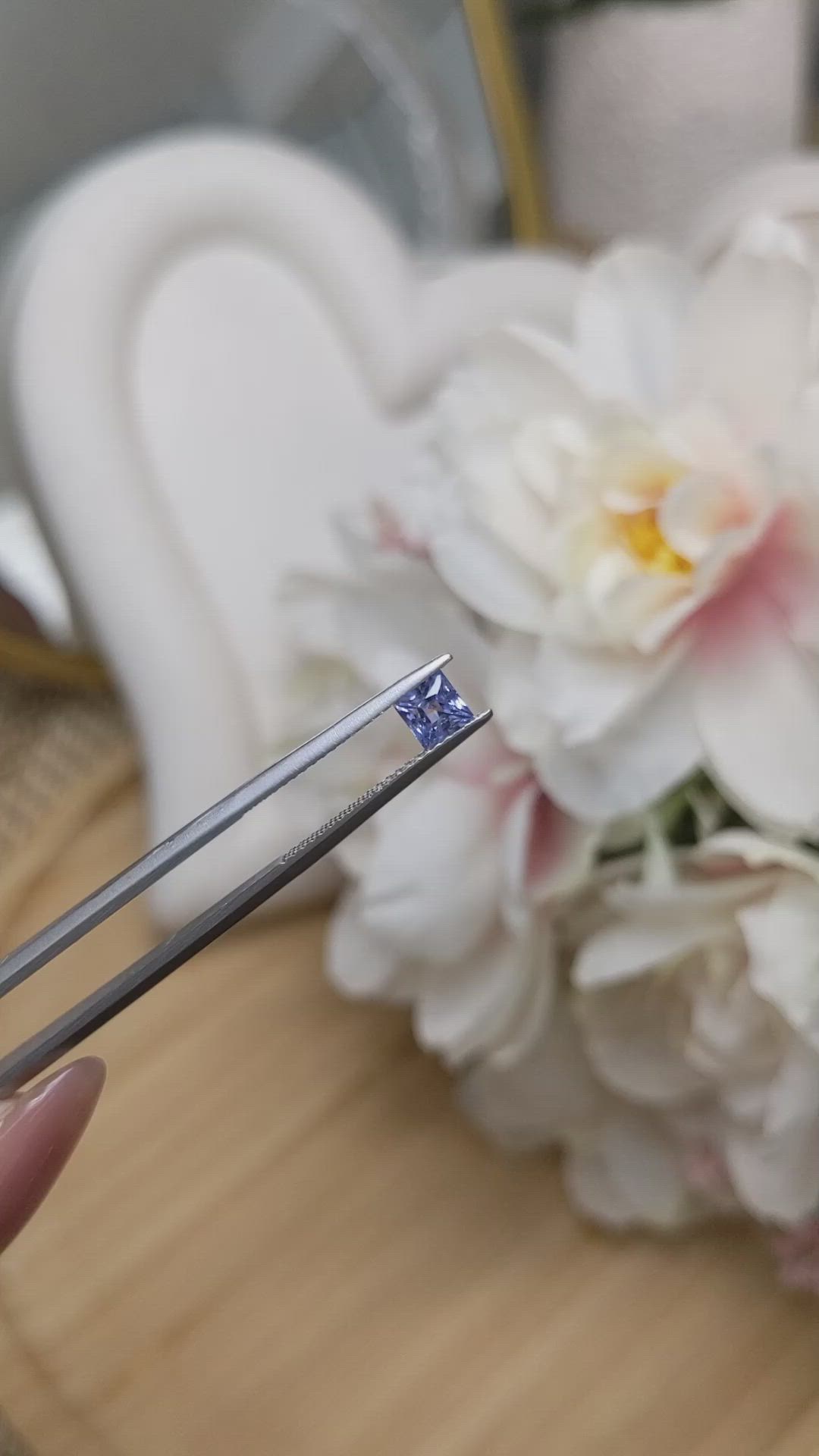 0.65 Ct. Blue Sapphire from Ceylon (Sri Lanka) Size Video