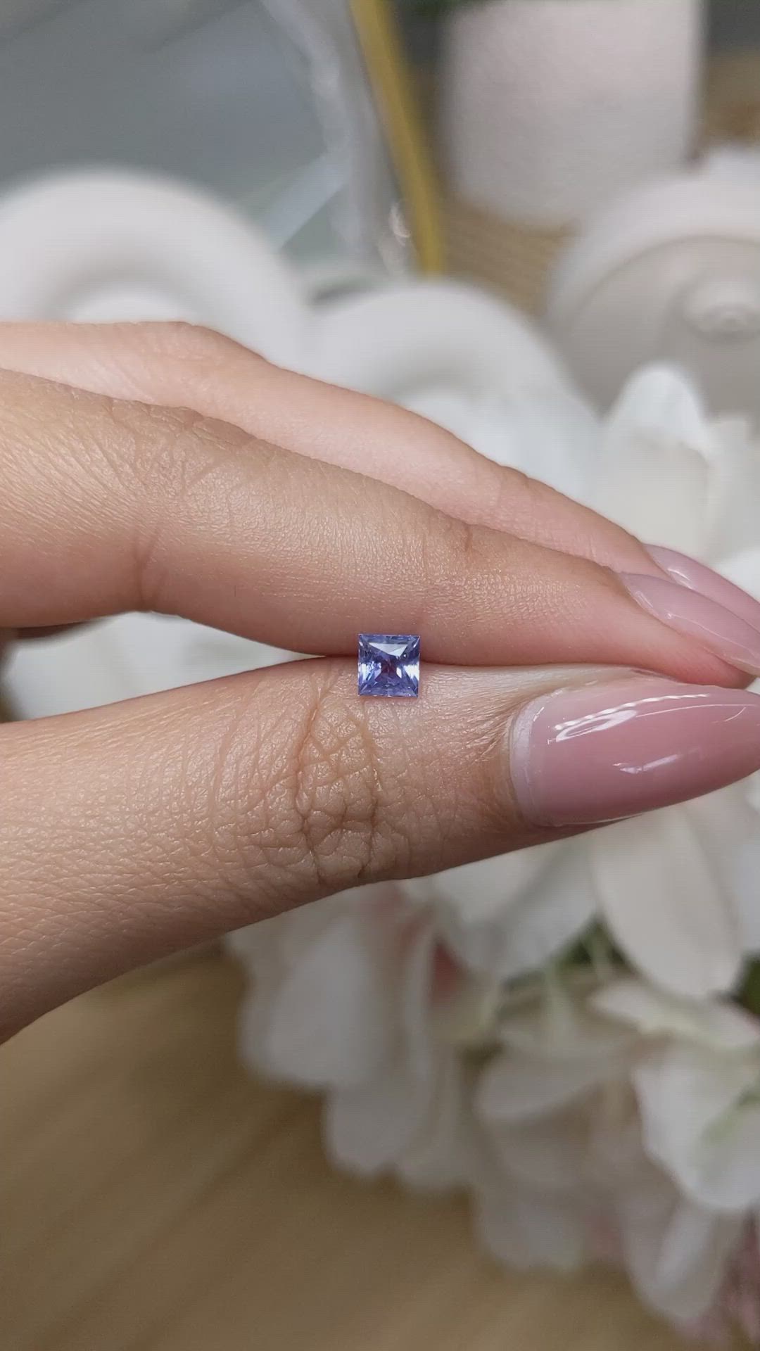 0.65 Ct. Blue Sapphire from Ceylon (Sri Lanka) Size Video