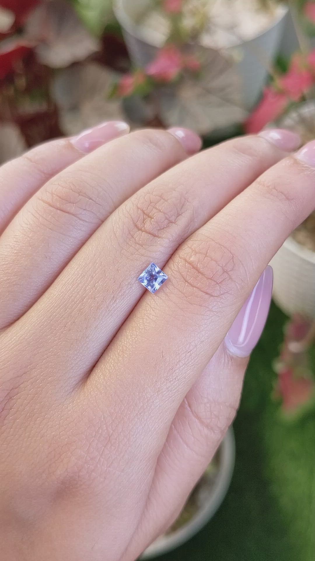 0.65 Ct. Blue Sapphire from Ceylon (Sri Lanka) Size Video