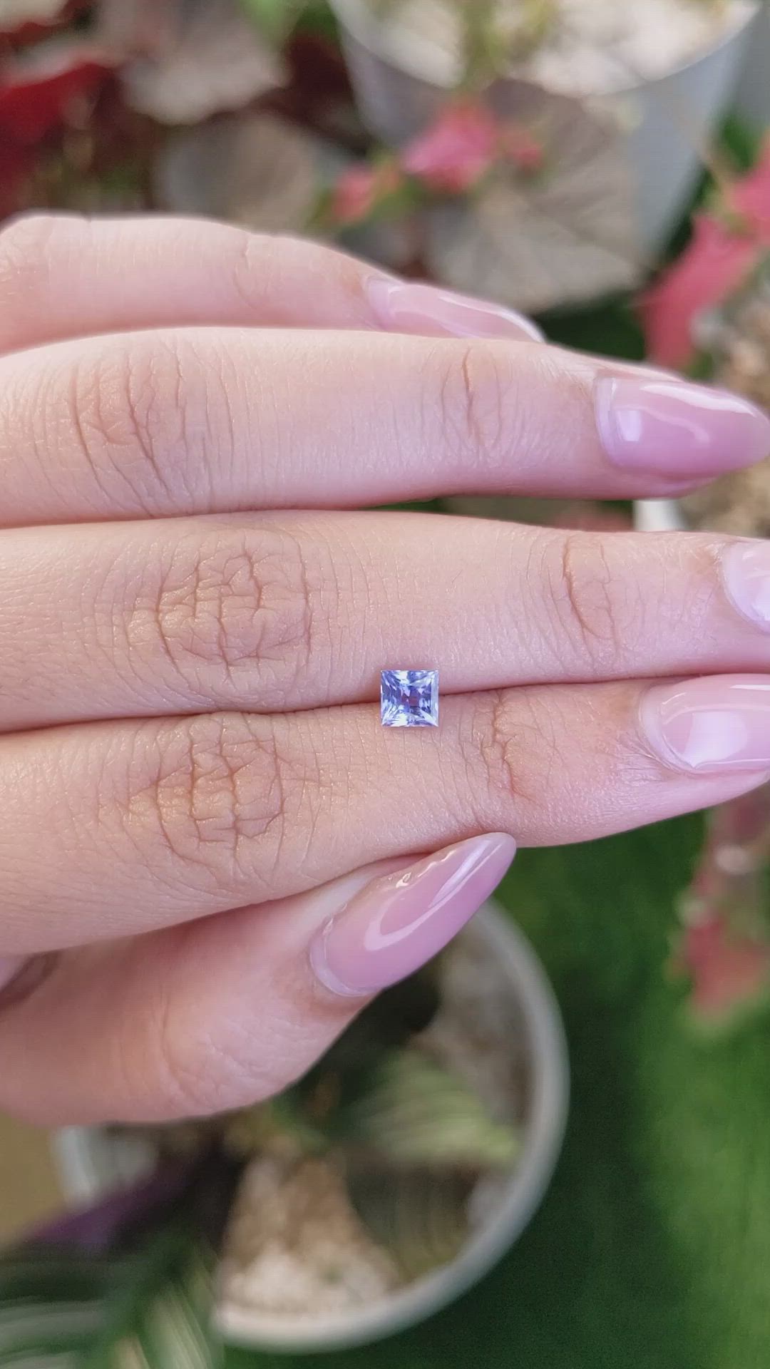 0.65 Ct. Blue Sapphire from Ceylon (Sri Lanka) Size Video