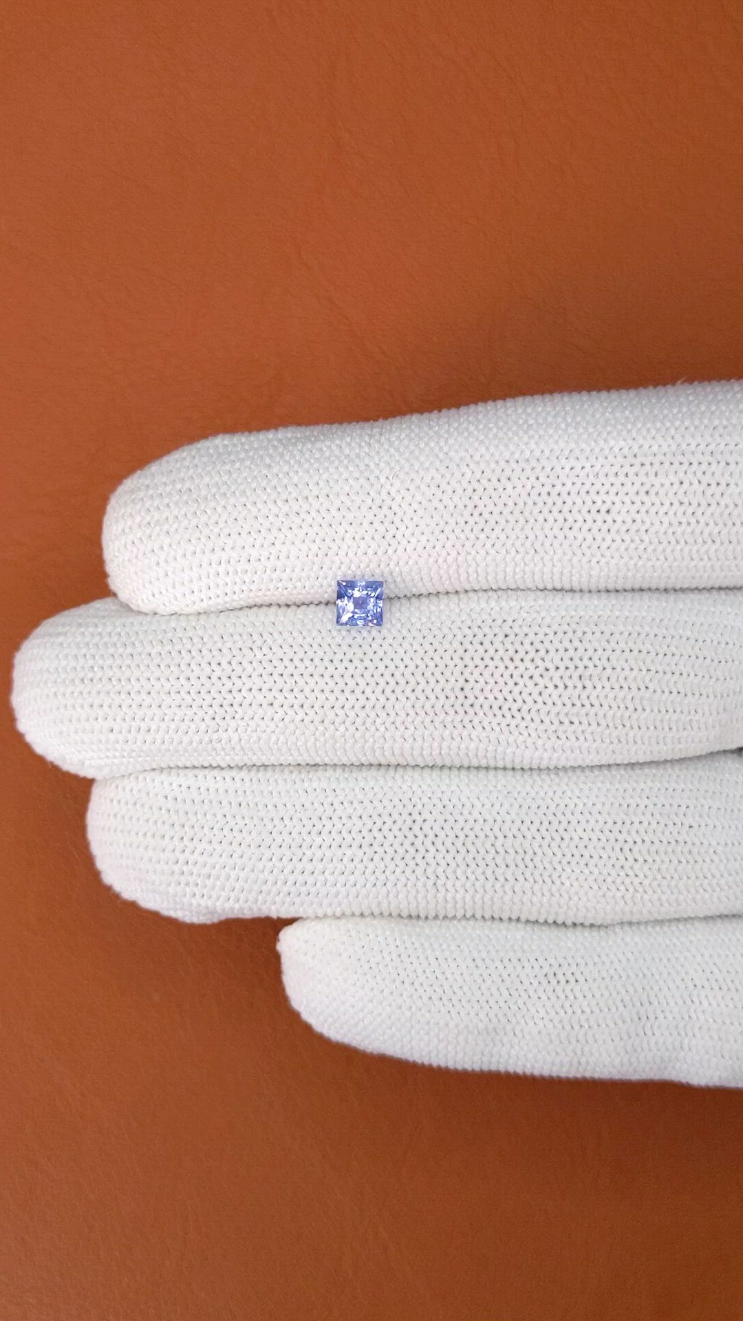 0.65 Ct. Blue Sapphire from Ceylon (Sri Lanka) Size Video