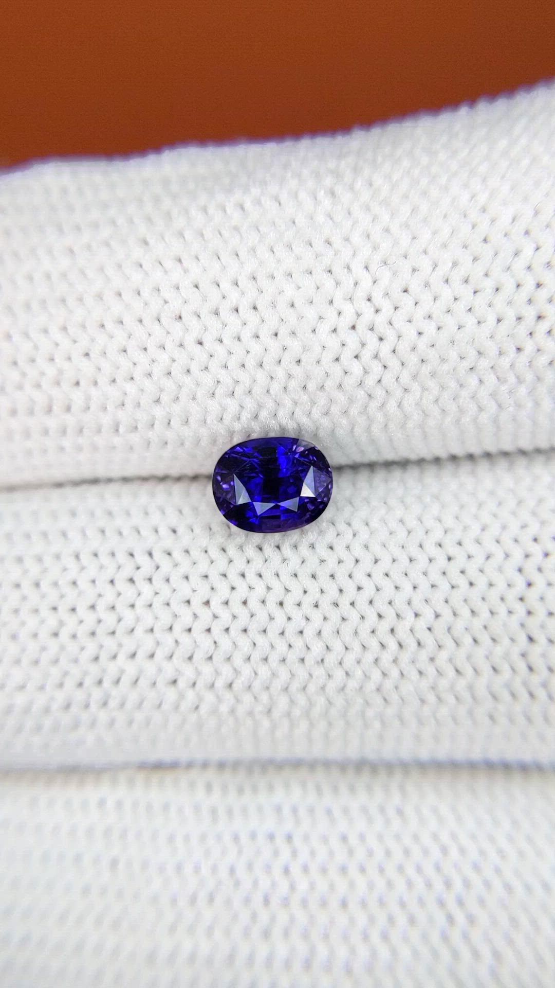 1.30 Ct. Violet Sapphire from Ceylon (Sri Lanka) Size Video