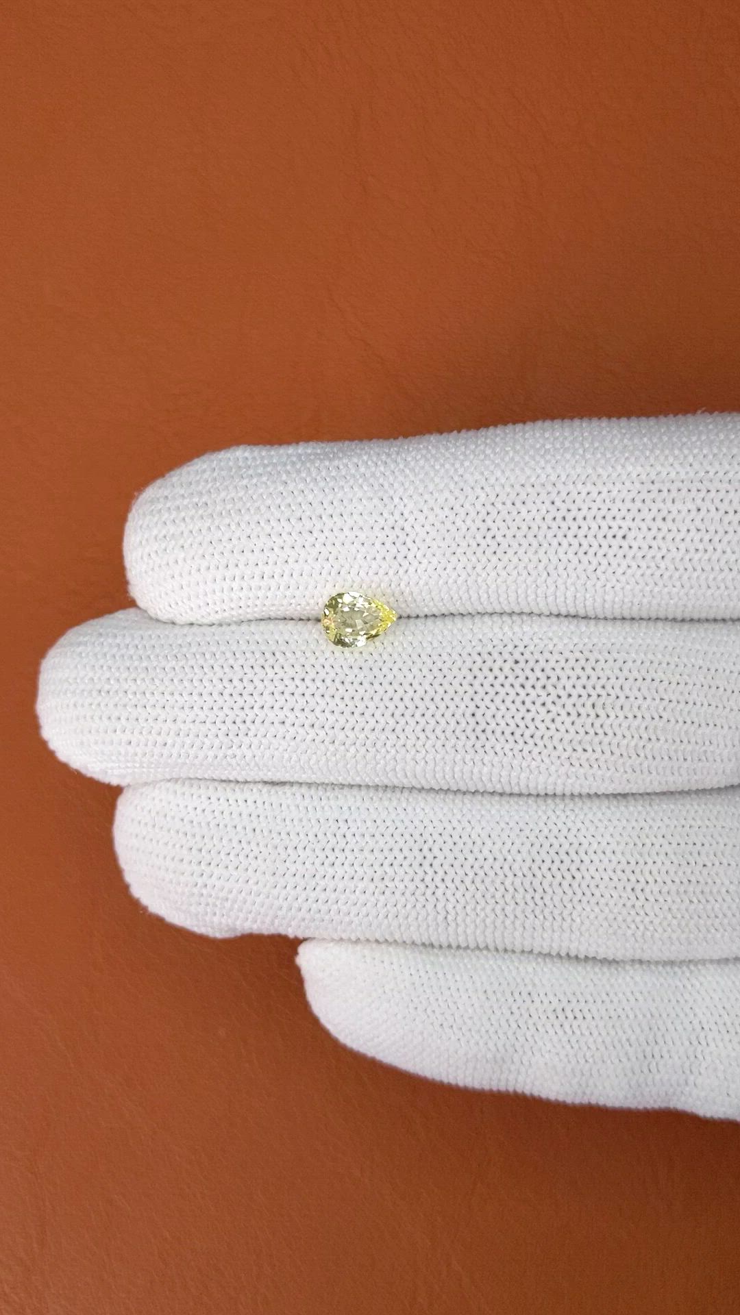 1.07 Ct. Yellow Sapphire from Ceylon (Sri Lanka) Size Video