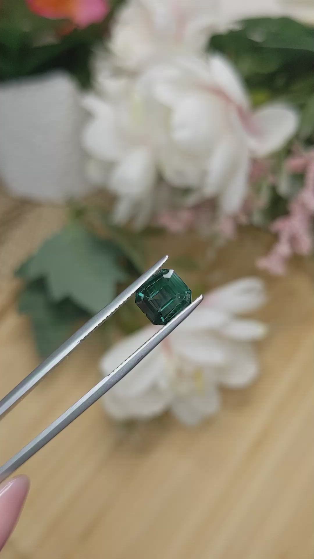 2.18 Ct. Bluish Green Sapphire from Ceylon (Sri Lanka) Size Video