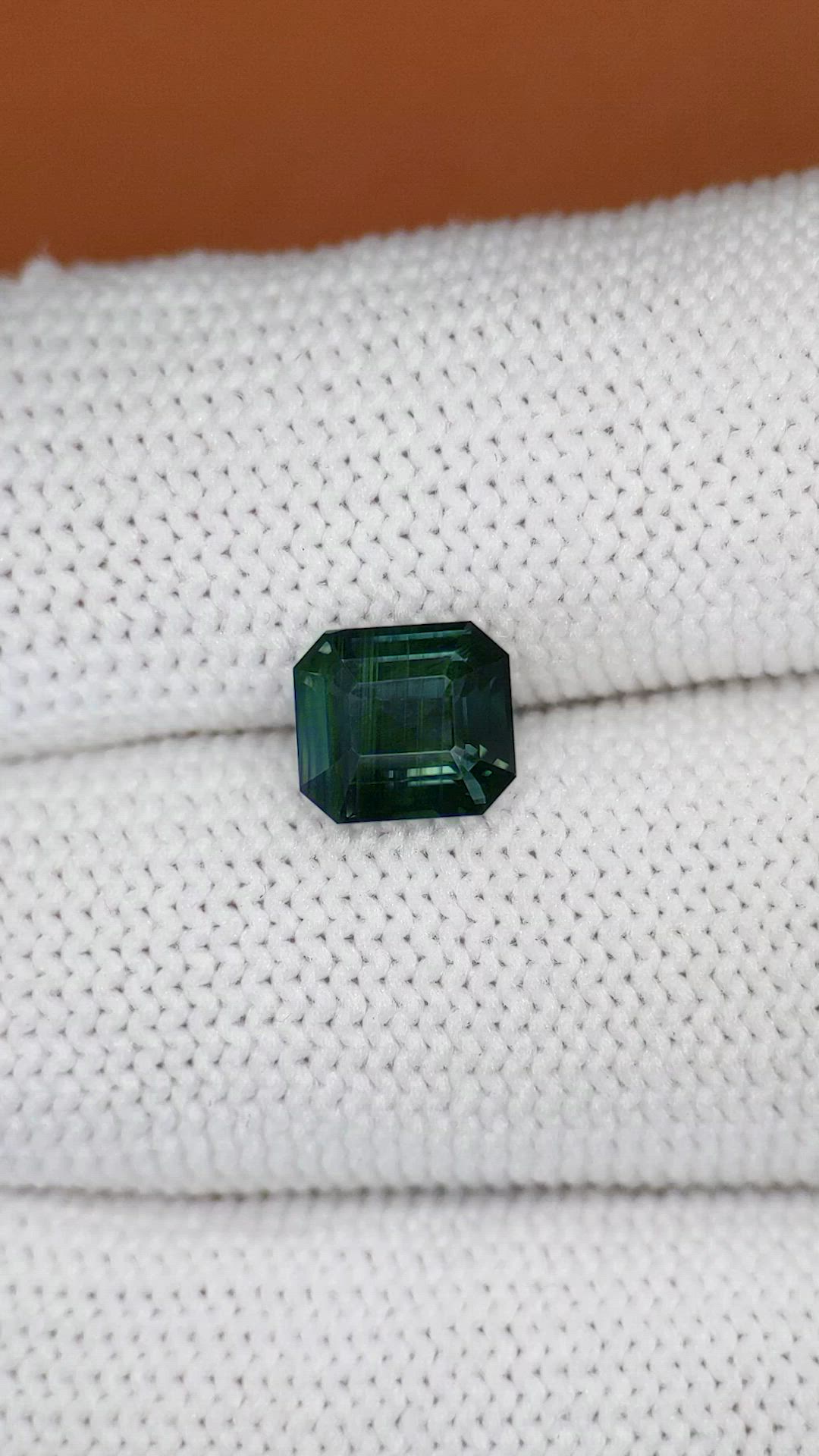 2.18 Ct. Bluish Green Sapphire from Ceylon (Sri Lanka) Size Video
