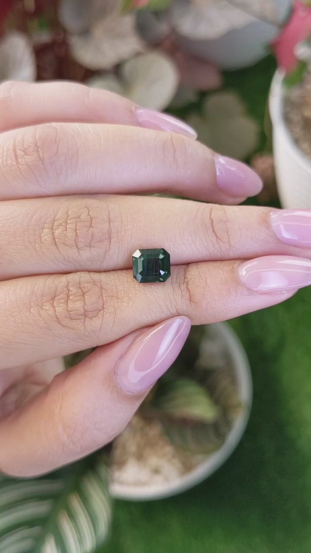 2.18 Ct. Bluish Green Sapphire from Ceylon (Sri Lanka) Size Video