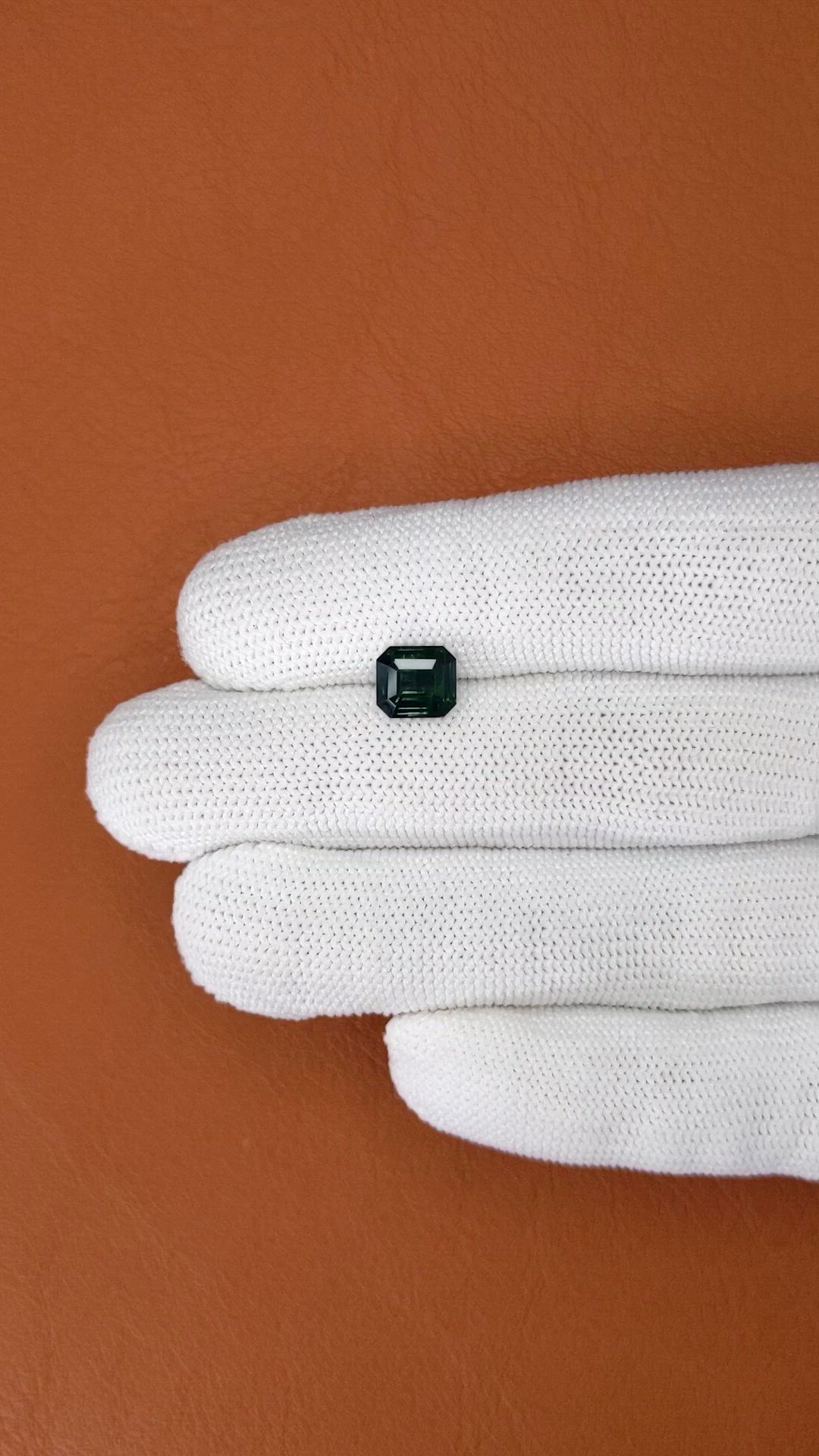 2.18 Ct. Bluish Green Sapphire from Ceylon (Sri Lanka) Size Video