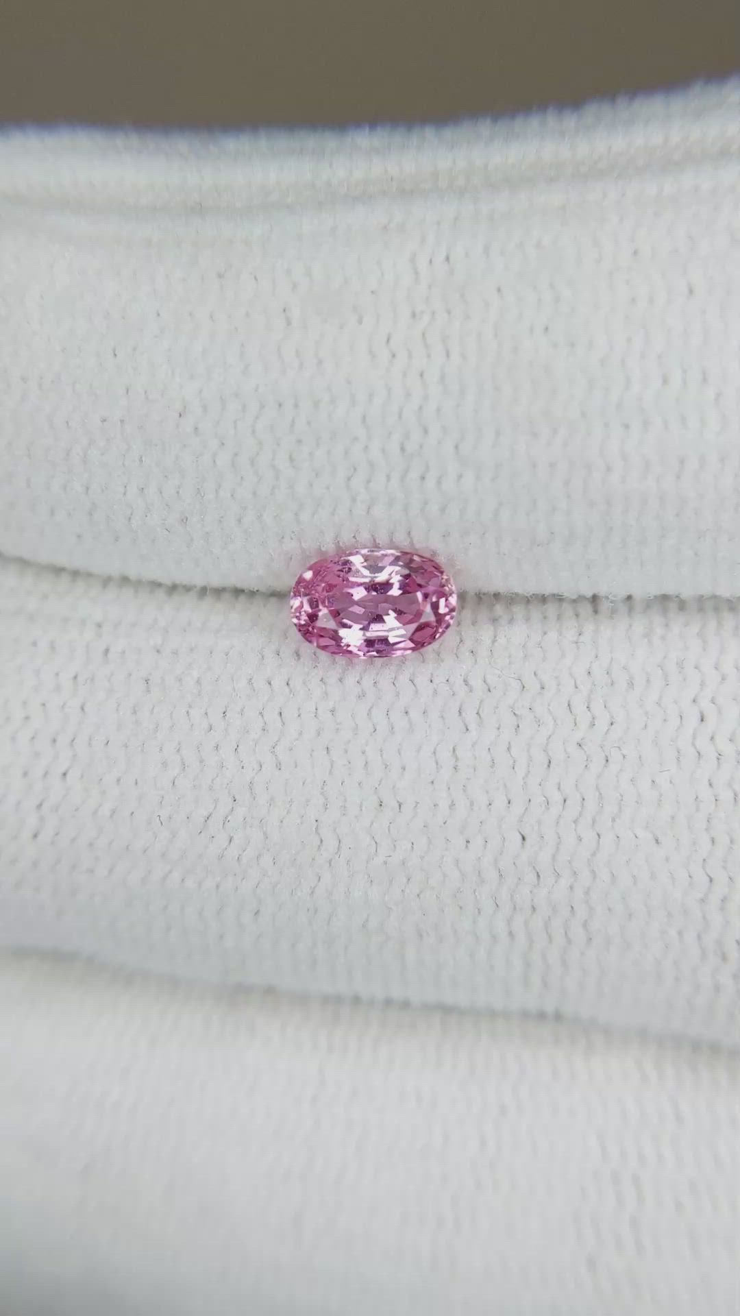 0.79 Ct. Pink Sapphire from Madagascar Size Video