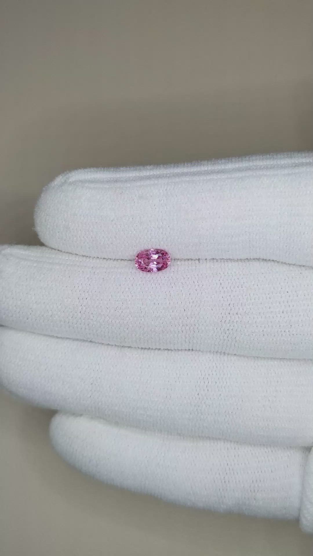 0.79 Ct. Pink Sapphire from Madagascar Size Video