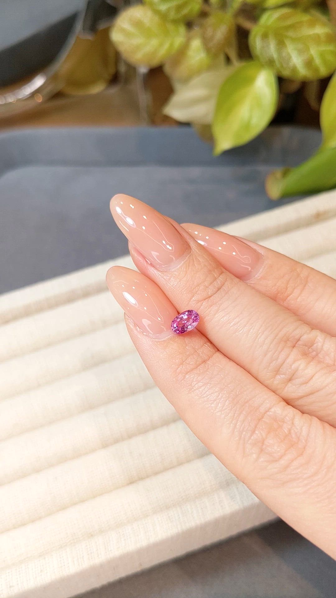 0.79 Ct. Pink Sapphire from Madagascar Size Video