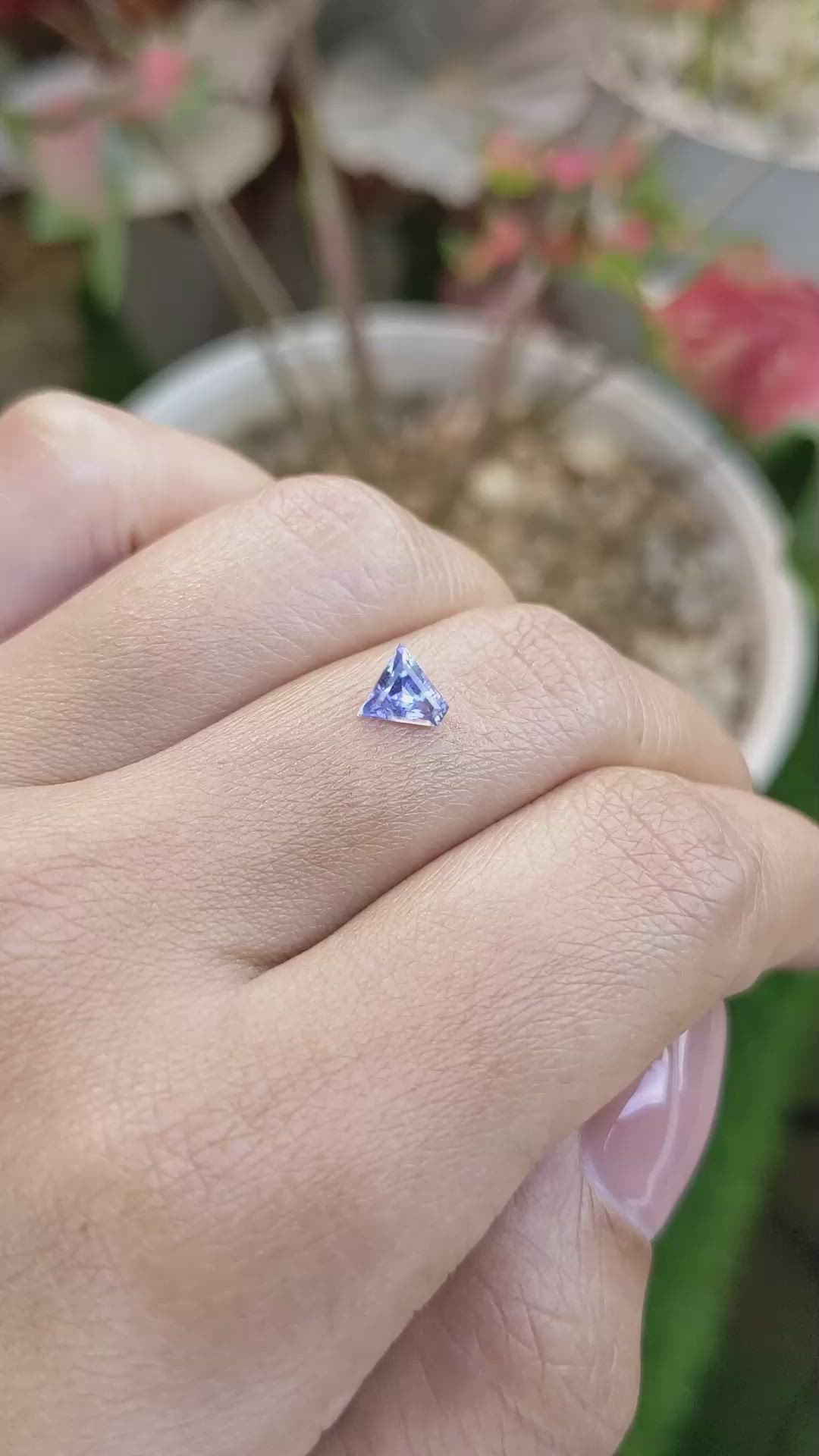 0.61 Ct. Violet Sapphire from Ceylon (Sri Lanka) Size Video
