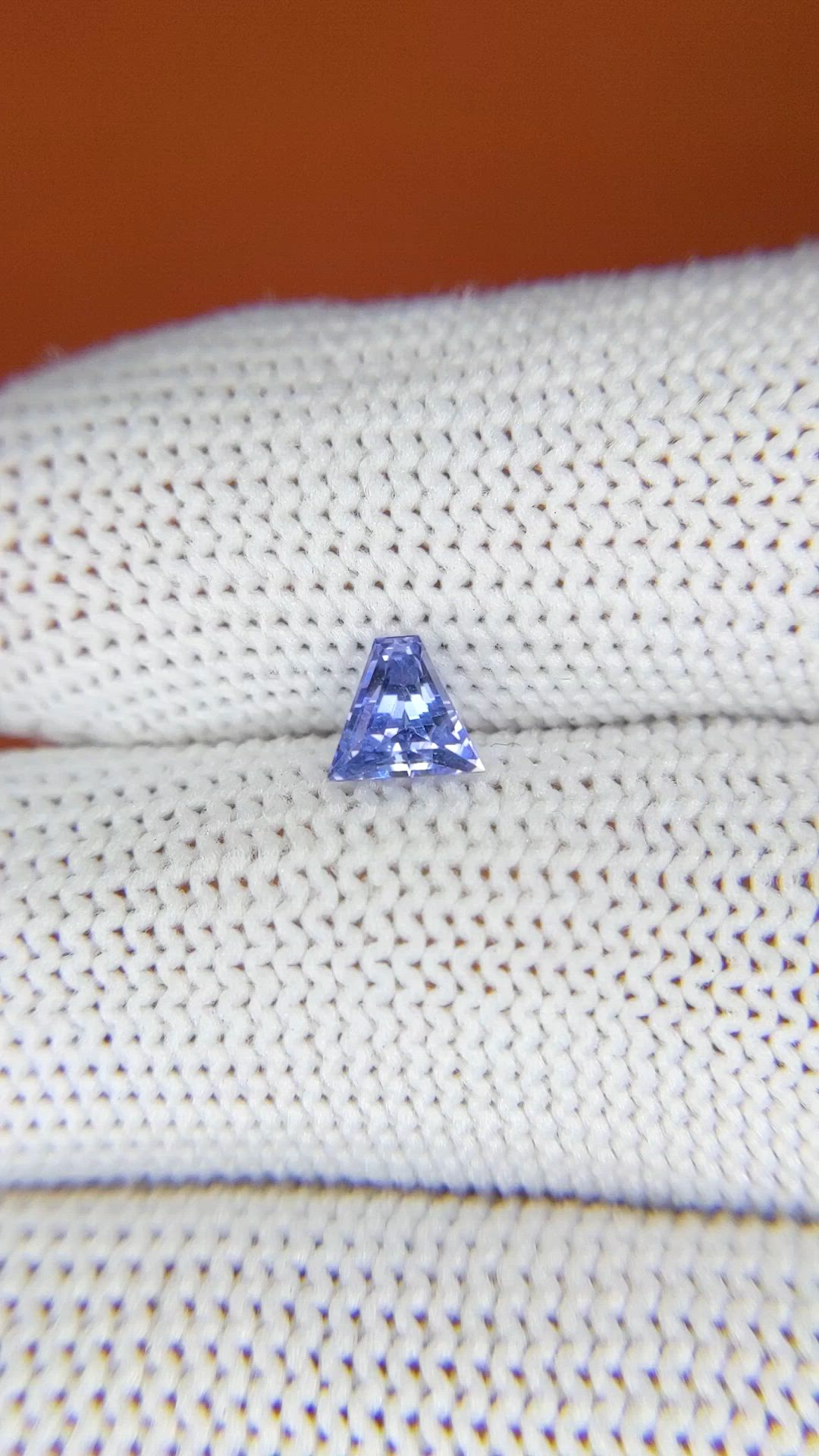 0.61 Ct. Violet Sapphire from Ceylon (Sri Lanka) Size Video