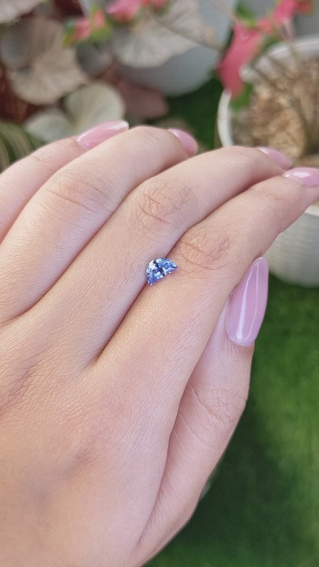 0.91 Ct. Blue Sapphire from Ceylon (Sri Lanka) Size Video