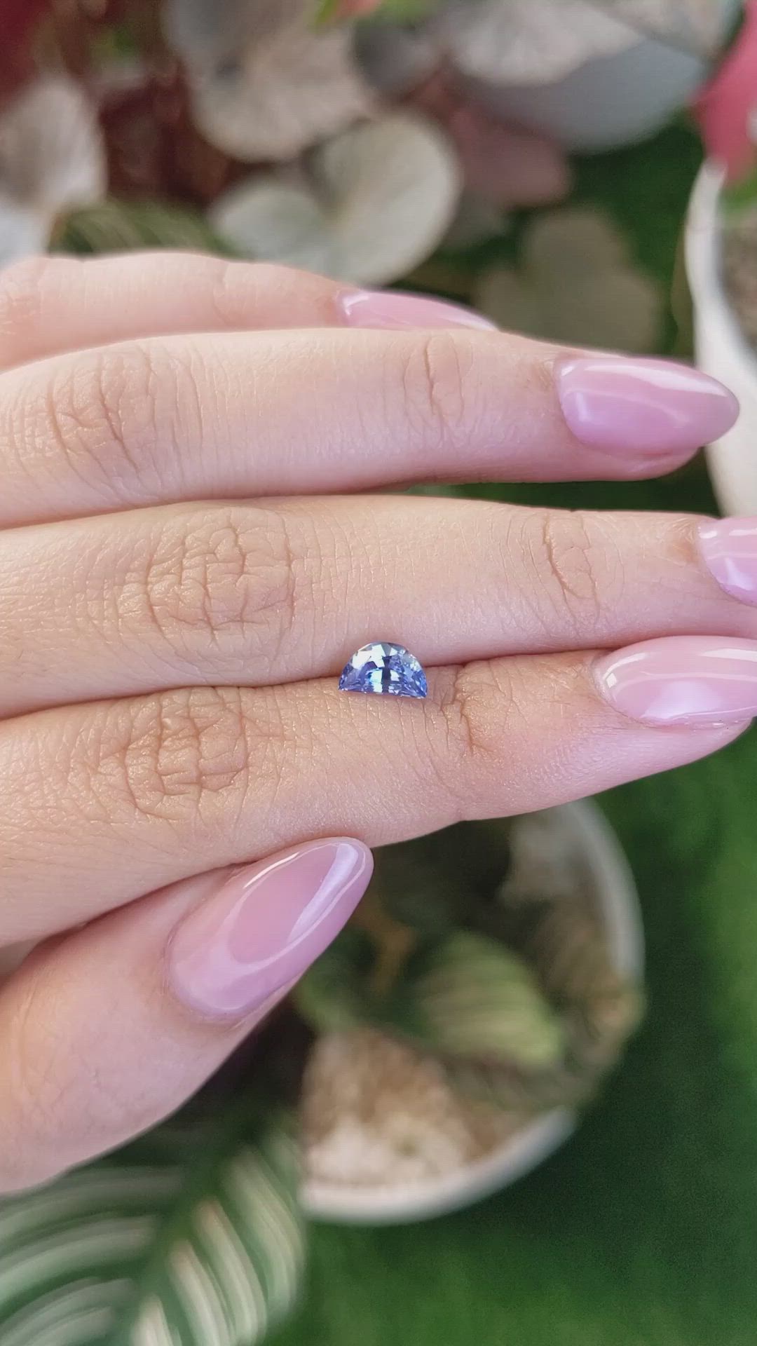 0.91 Ct. Blue Sapphire from Ceylon (Sri Lanka) Size Video