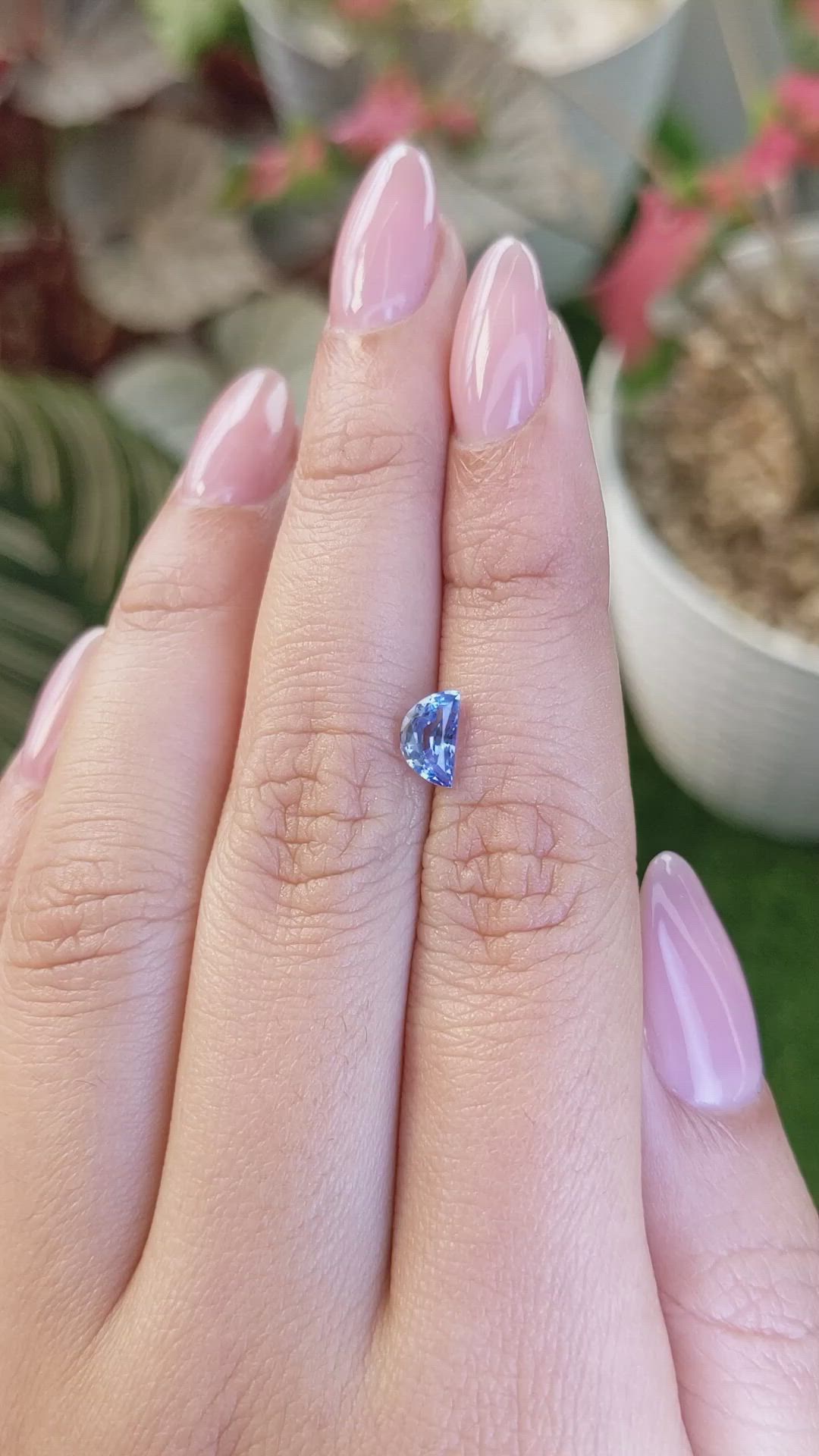 0.91 Ct. Blue Sapphire from Ceylon (Sri Lanka) Size Video
