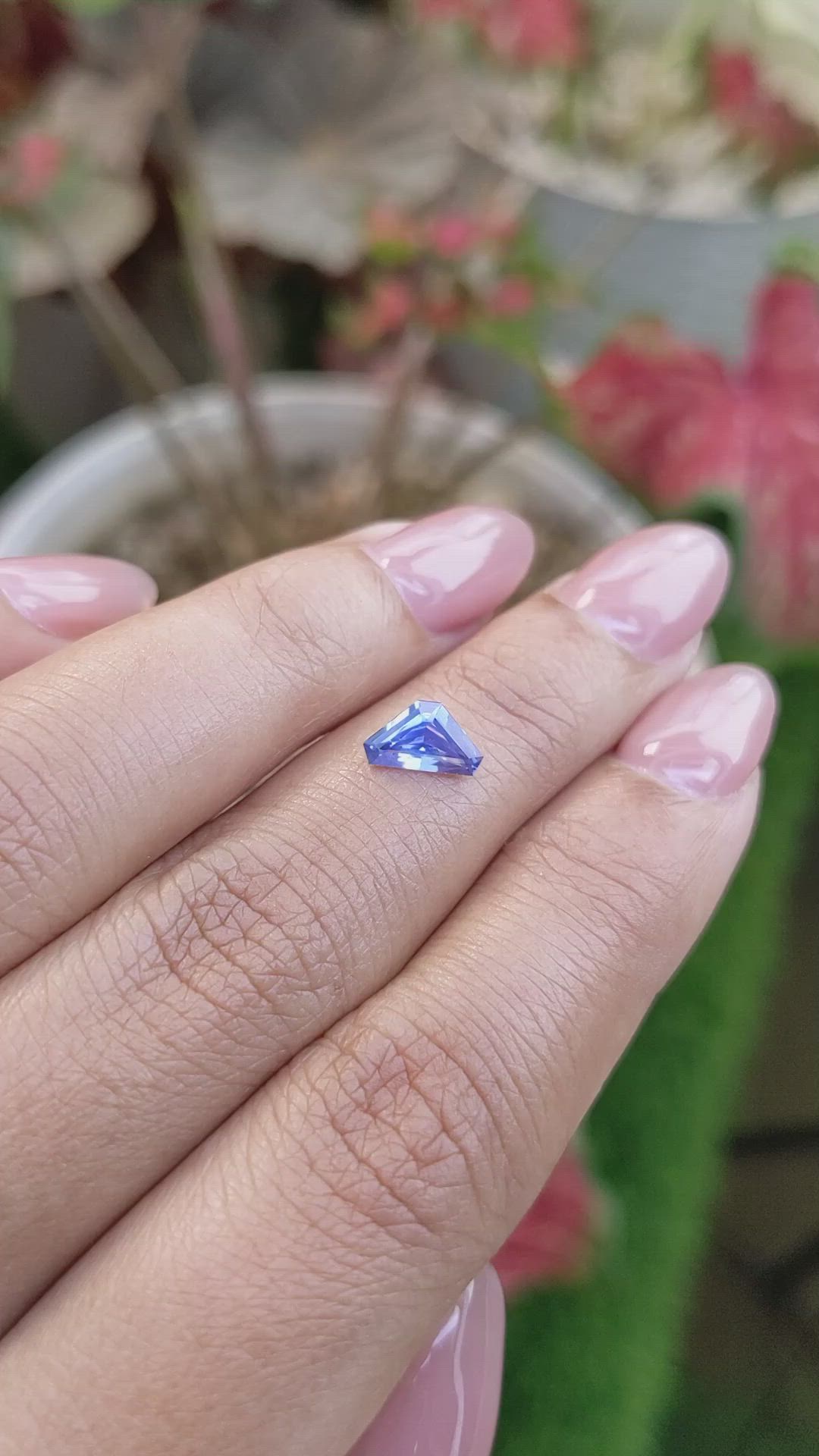 0.78 Ct. Blue Sapphire from Ceylon (Sri Lanka) Size Video