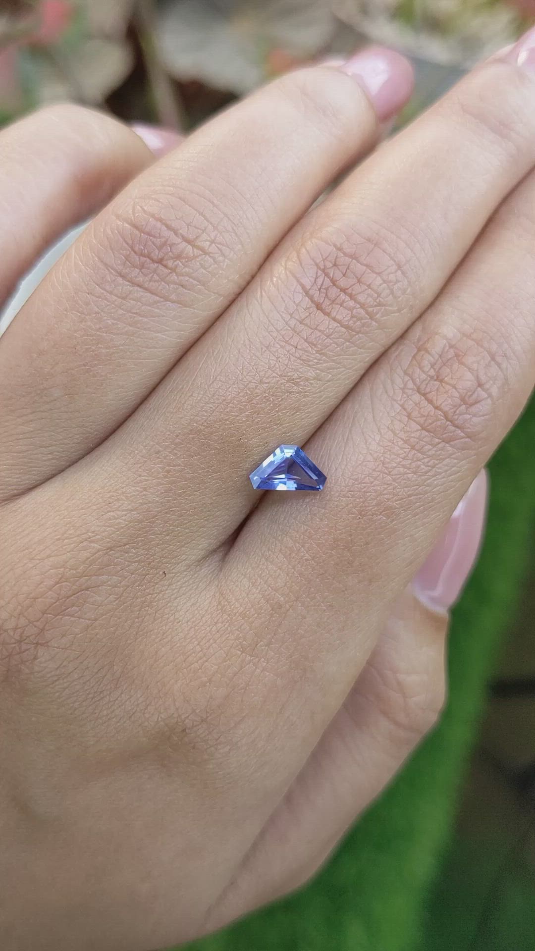 0.78 Ct. Blue Sapphire from Ceylon (Sri Lanka) Size Video