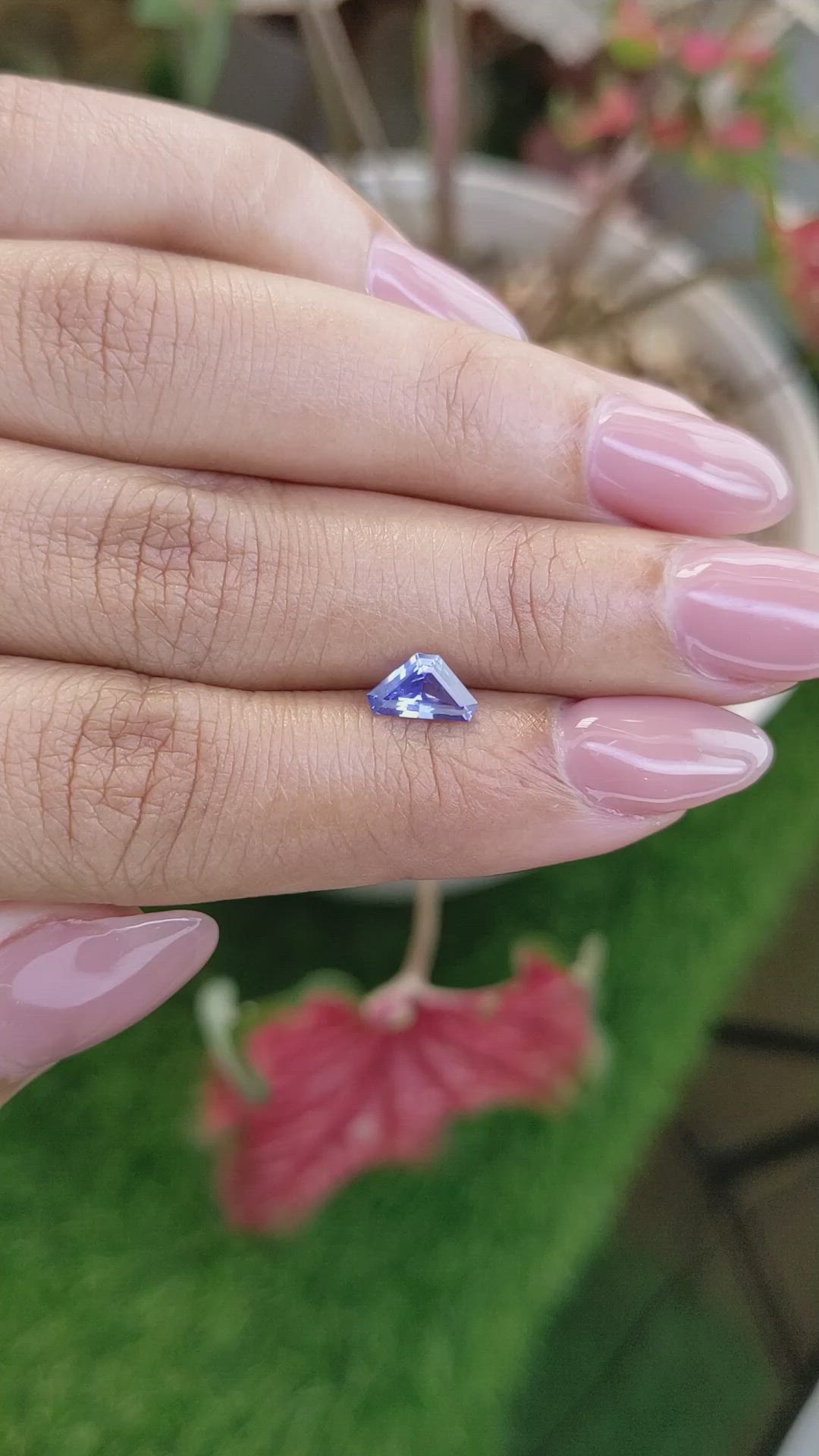 0.78 Ct. Blue Sapphire from Ceylon (Sri Lanka) Size Video