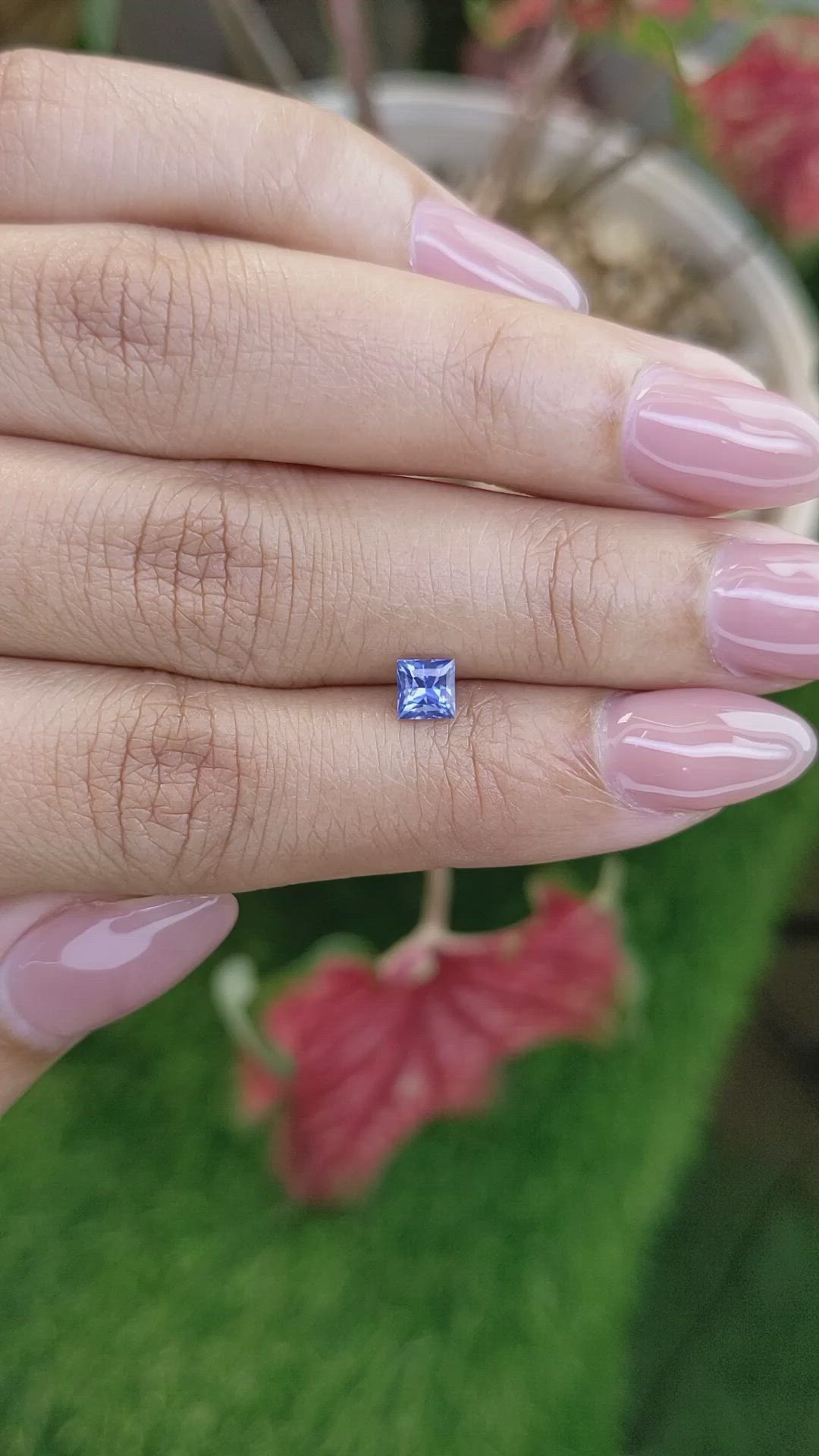0.53 Ct. Blue Sapphire from Ceylon (Sri Lanka) Size Video