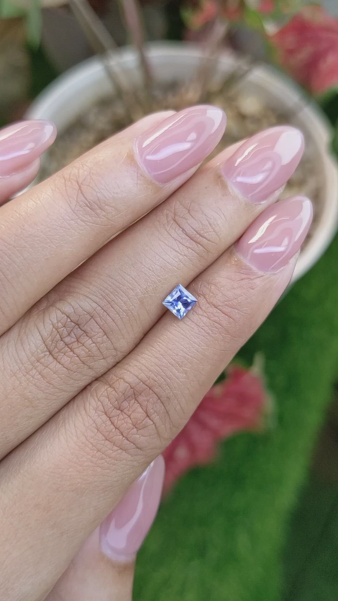0.53 Ct. Blue Sapphire from Ceylon (Sri Lanka) Size Video