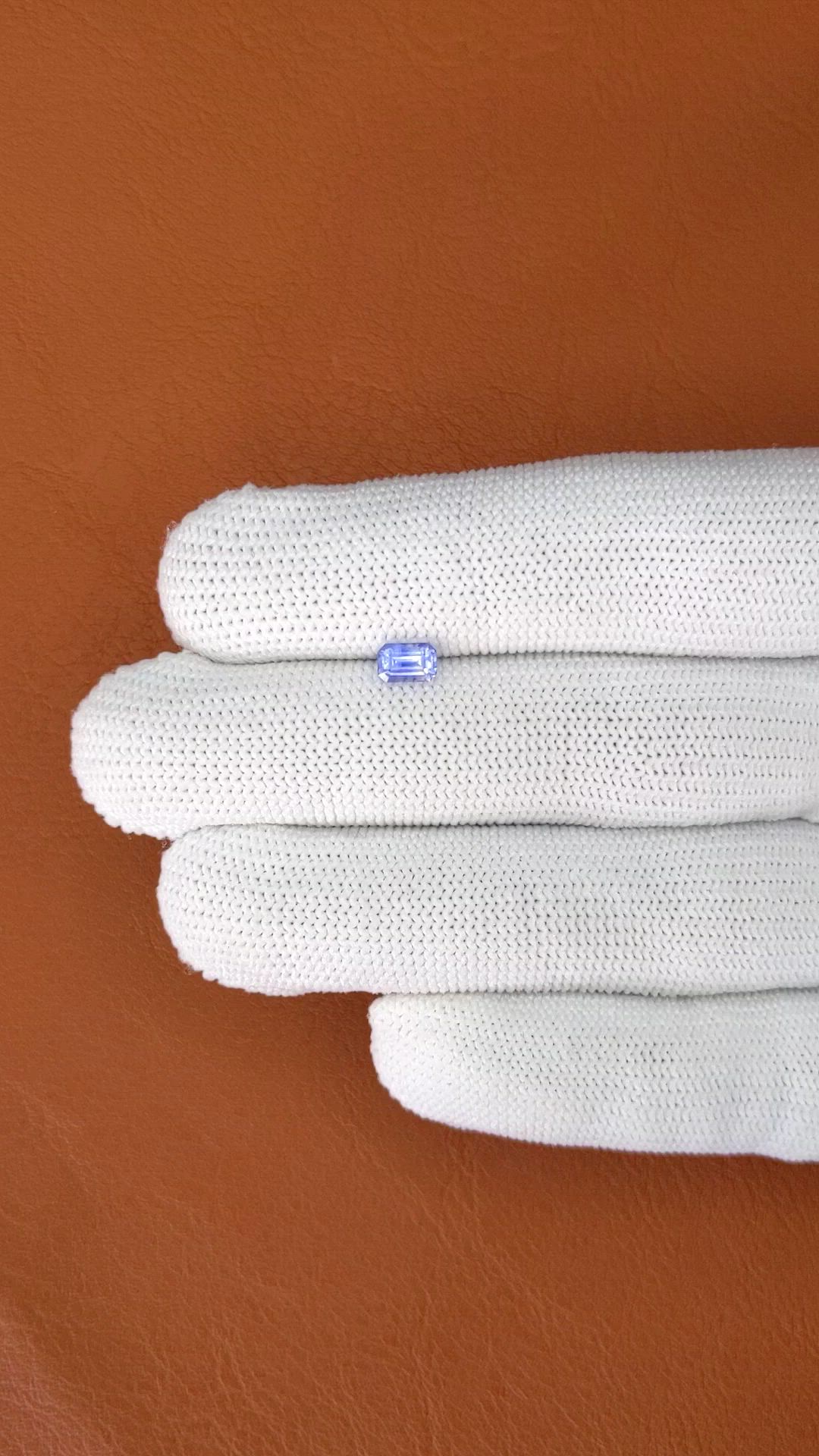 0.71 Ct. Blue Sapphire from Ceylon (Sri Lanka) Size Video