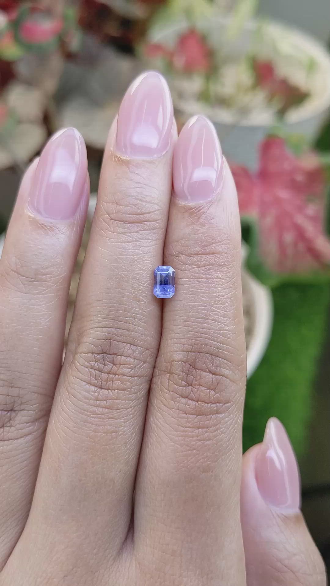 0.71 Ct. Blue Sapphire from Ceylon (Sri Lanka) Size Video