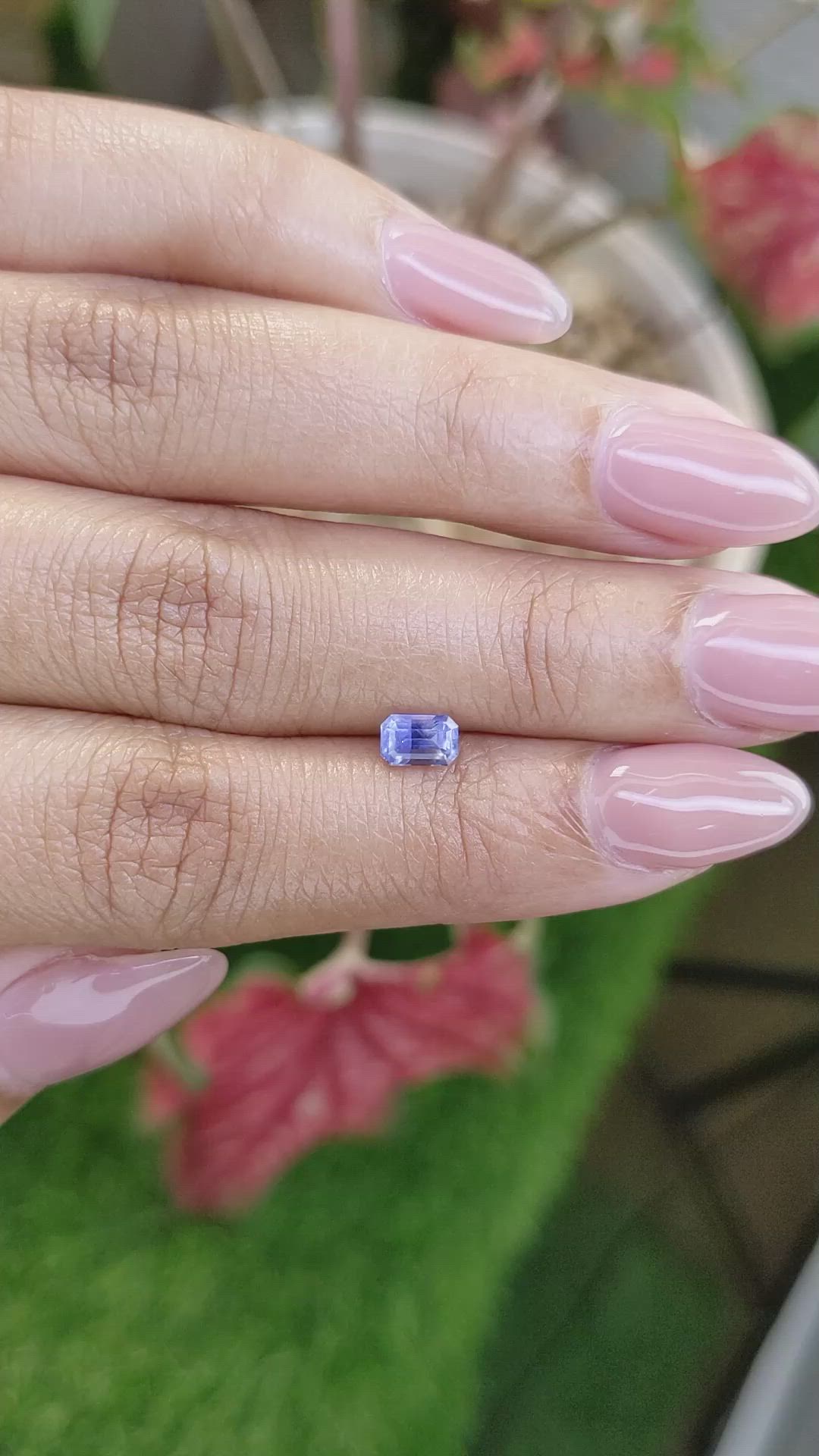 0.71 Ct. Blue Sapphire from Ceylon (Sri Lanka) Size Video