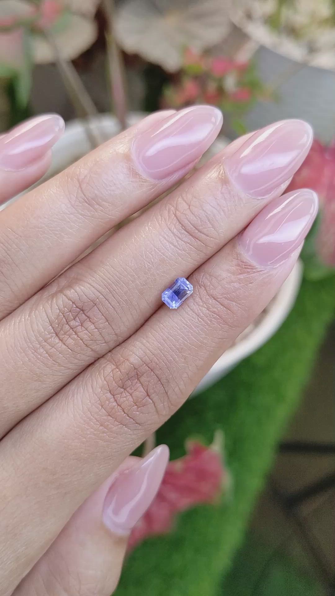 0.71 Ct. Blue Sapphire from Ceylon (Sri Lanka) Size Video