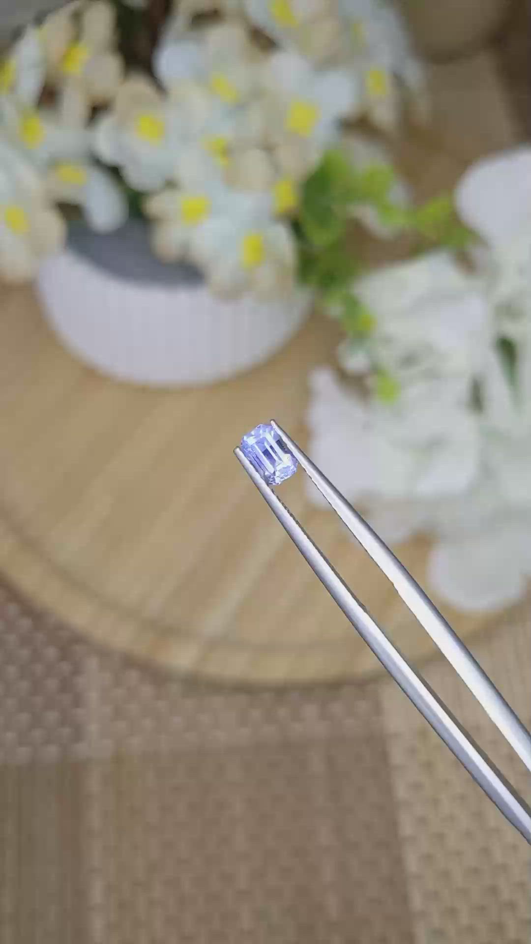 0.71 Ct. Blue Sapphire from Ceylon (Sri Lanka) Size Video