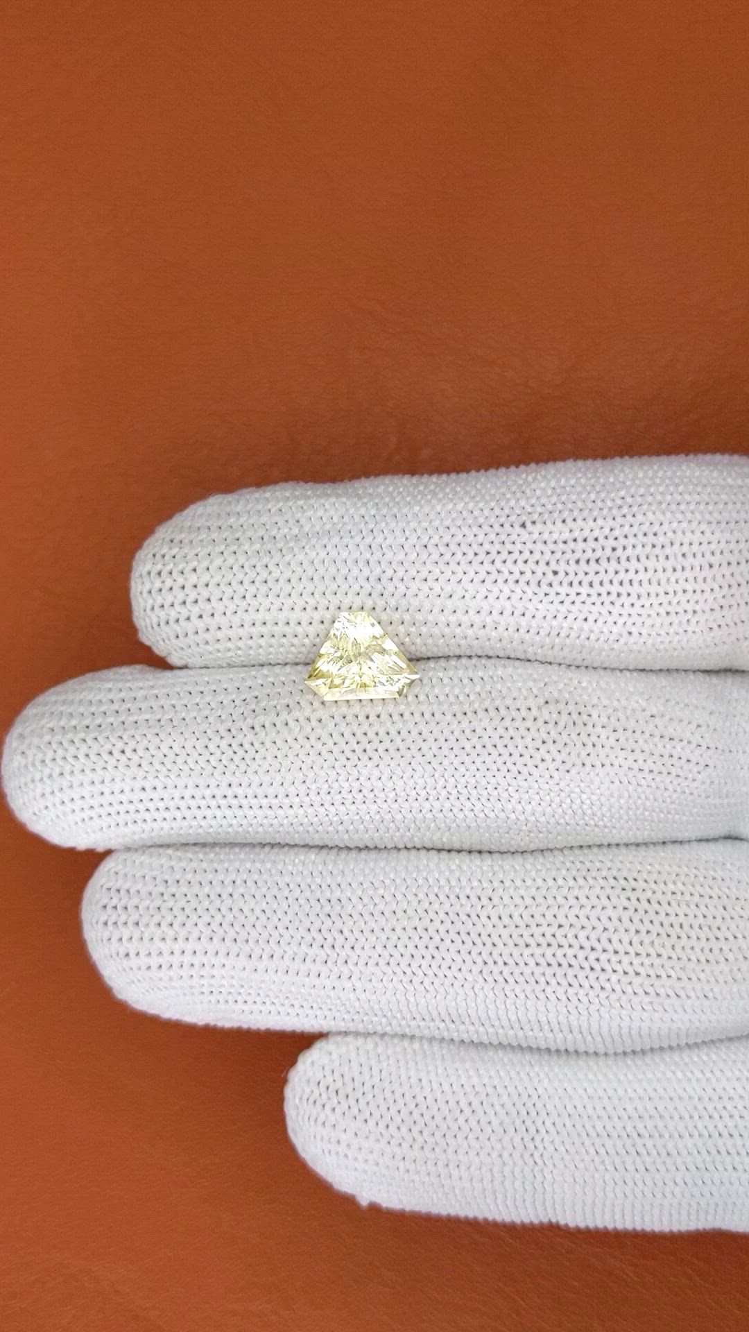 2.71 Ct. Yellow Sapphire from Ceylon (Sri Lanka) Size Video