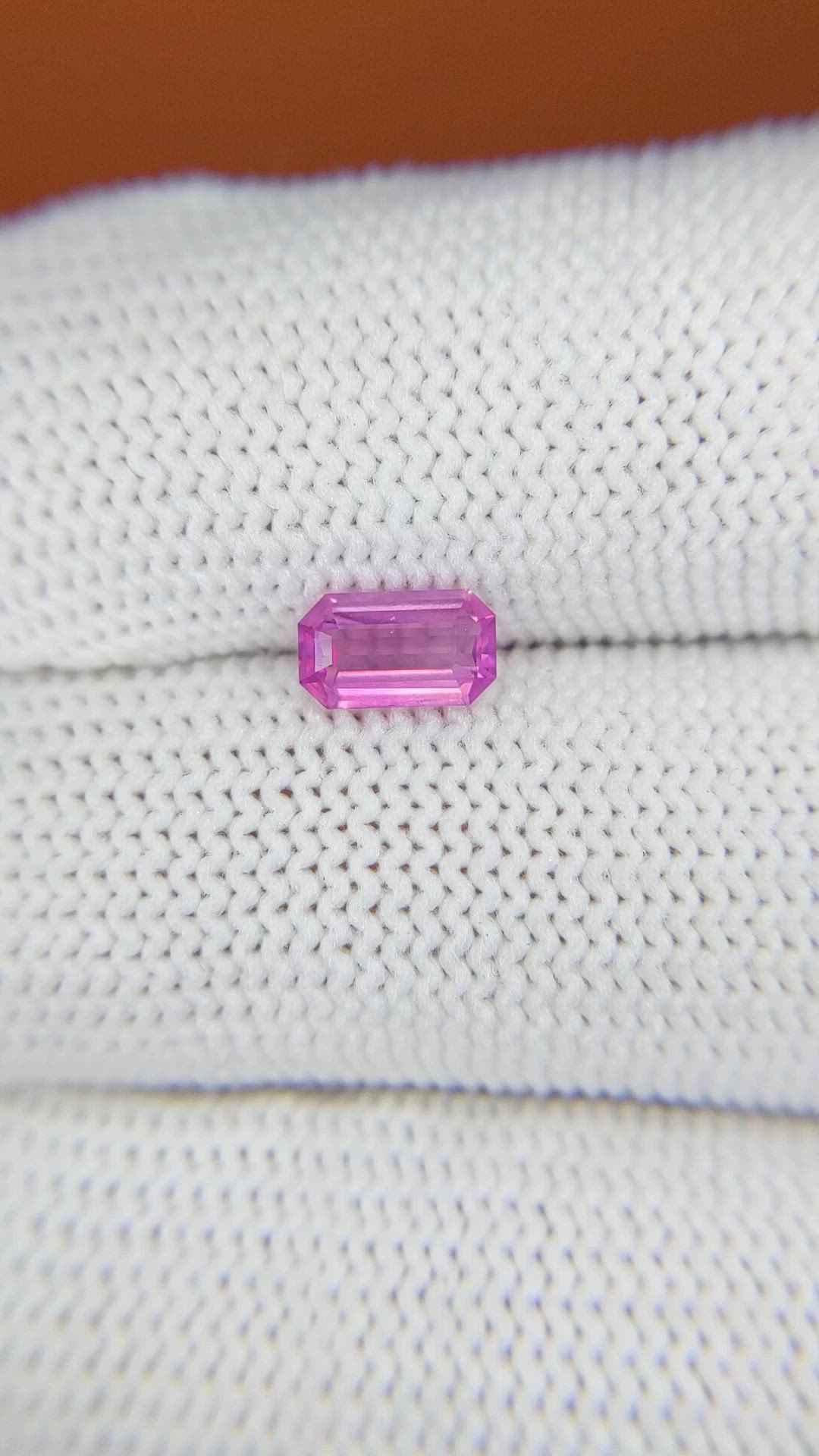 0.78 Ct. Purplish Pink Sapphire from Ceylon (Sri Lanka) Size Video
