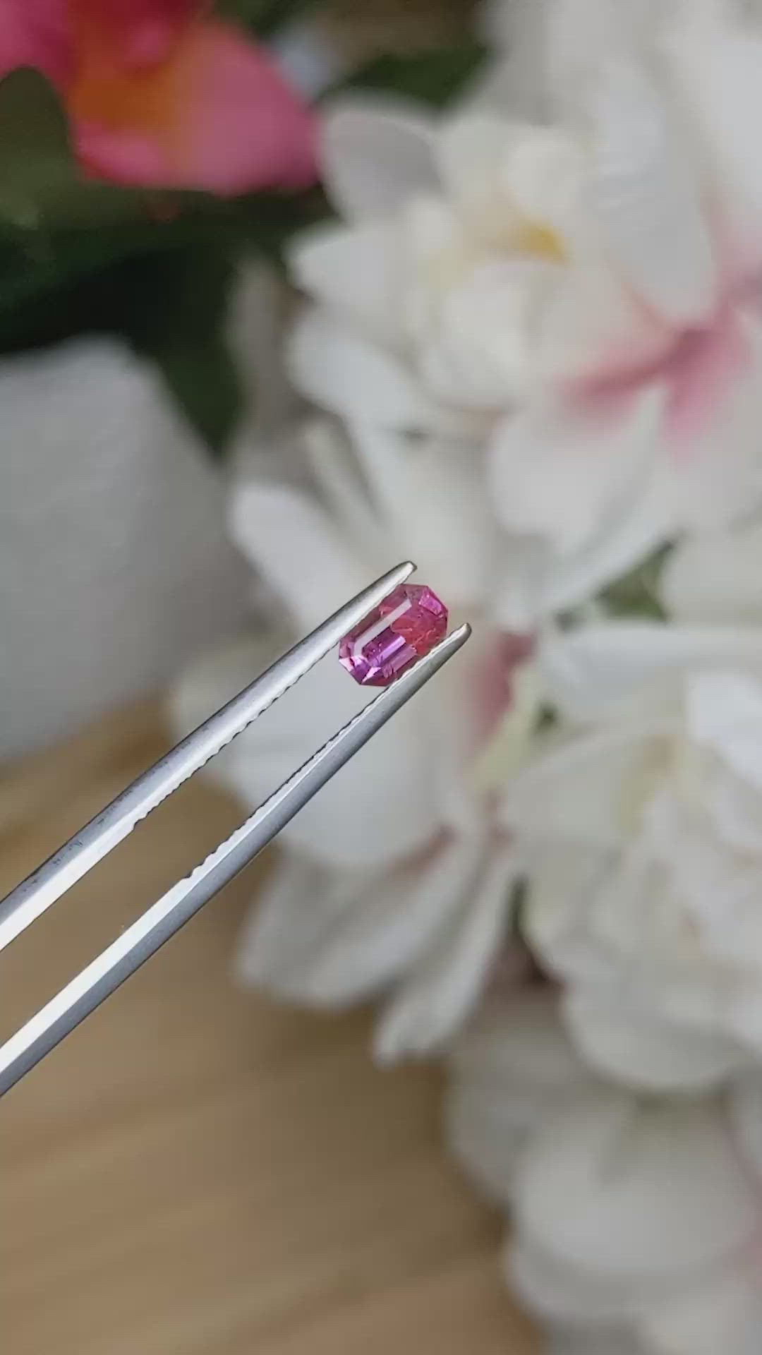 0.67 Ct. Pink Sapphire from Ceylon (Sri Lanka) Size Video