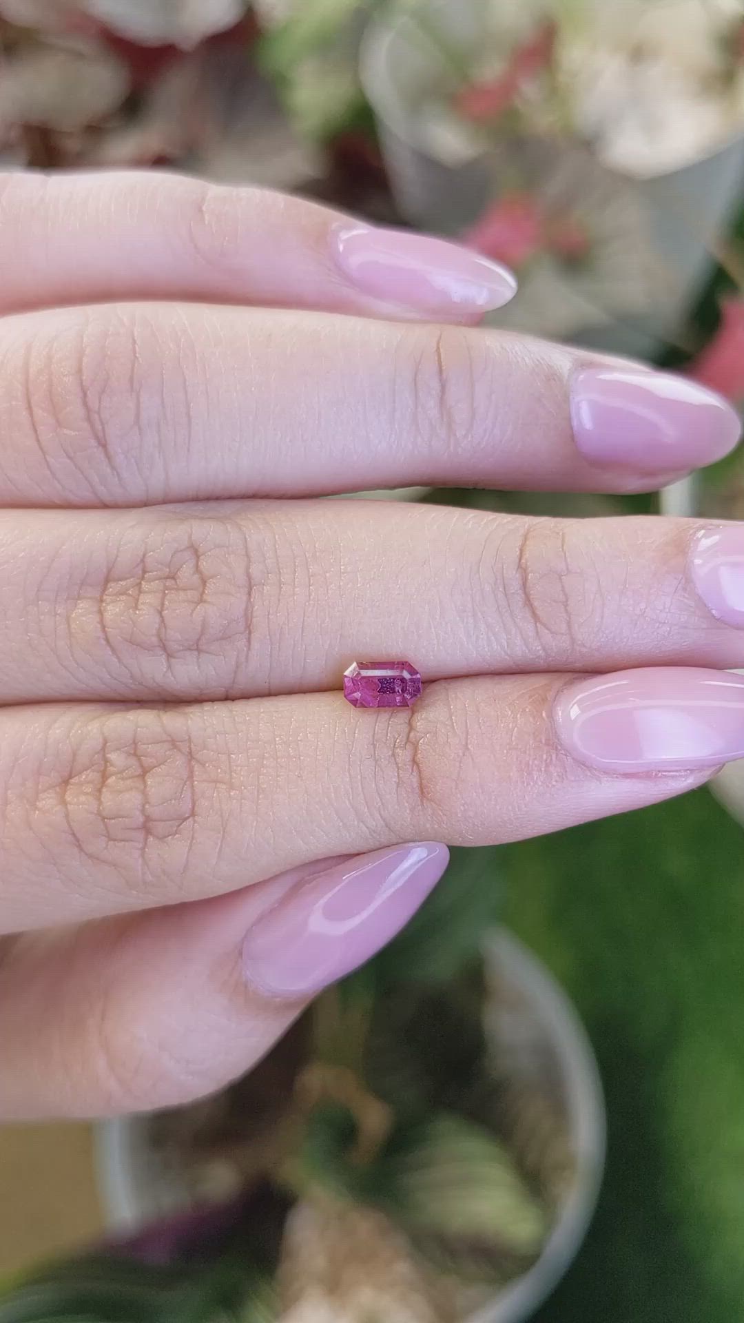 0.67 Ct. Pink Sapphire from Ceylon (Sri Lanka) Size Video
