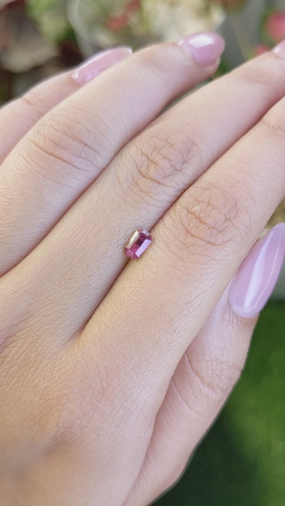 0.67 Ct. Pink Sapphire from Ceylon (Sri Lanka) Size Video